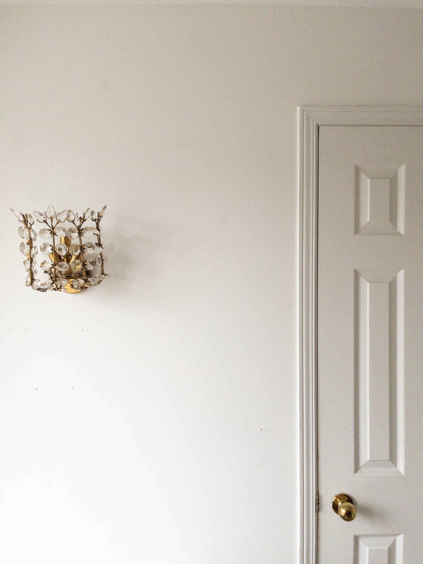 50s crystal sconces
