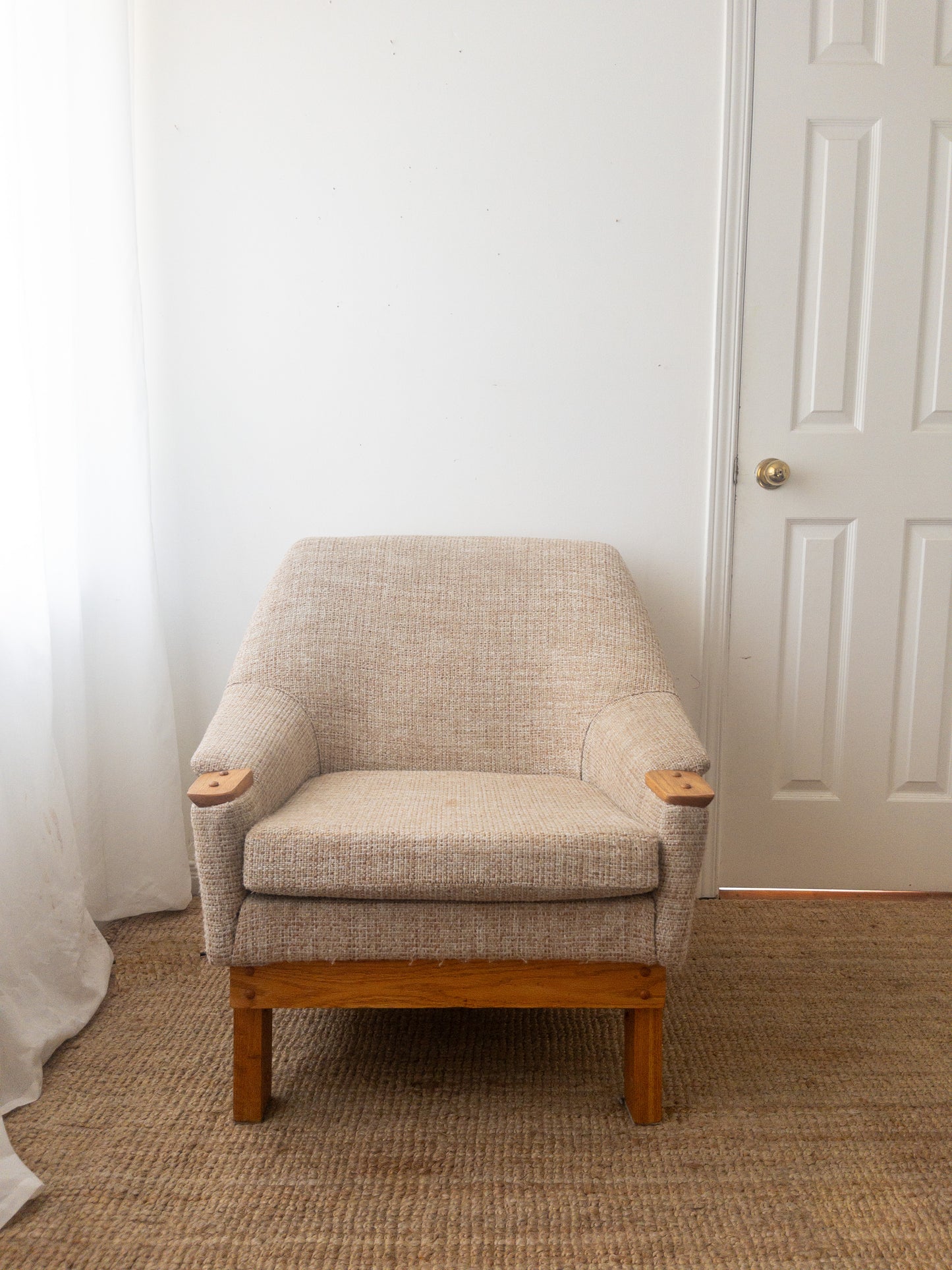 Mid Century tweed armchair