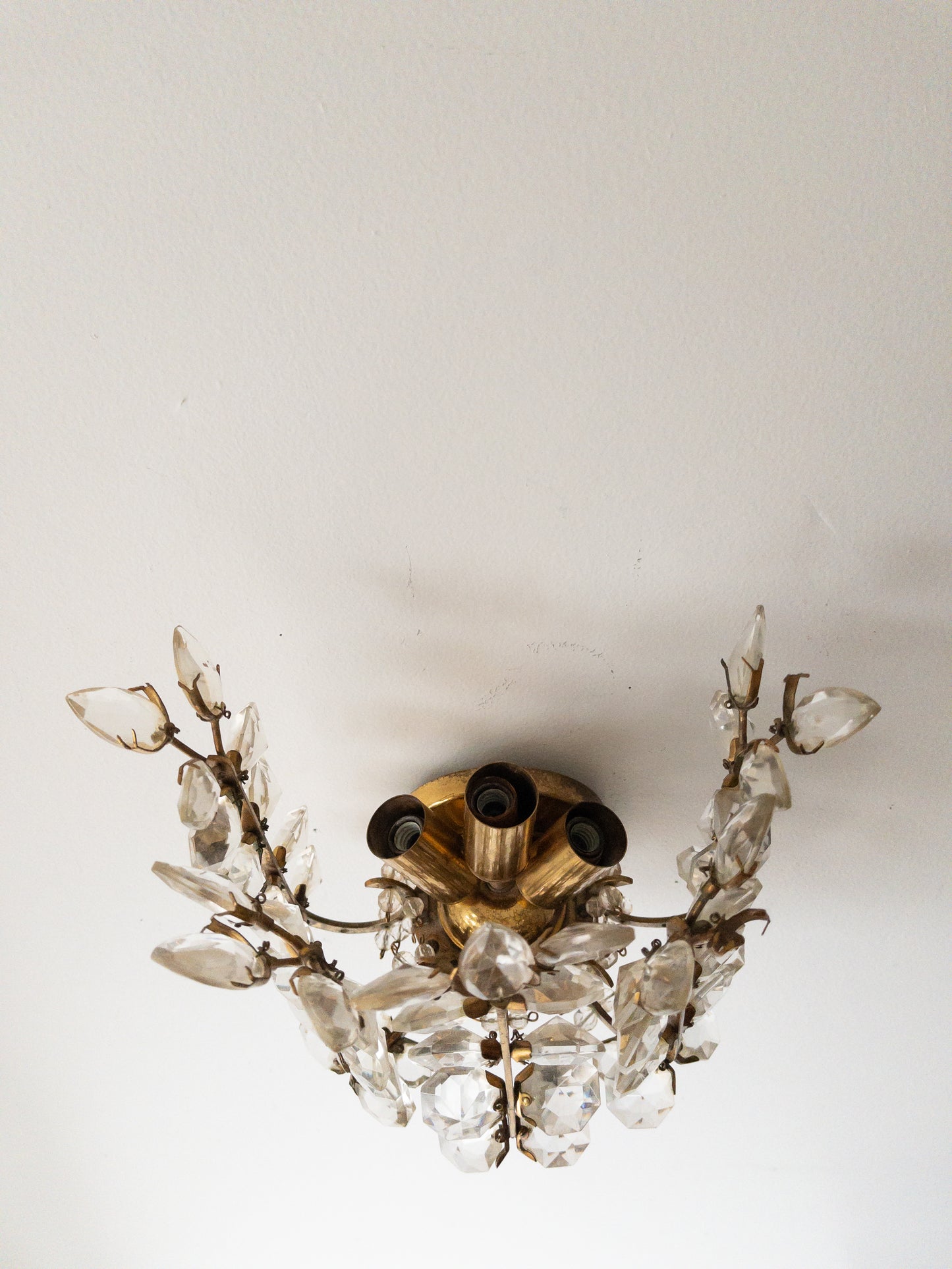 50s crystal sconces