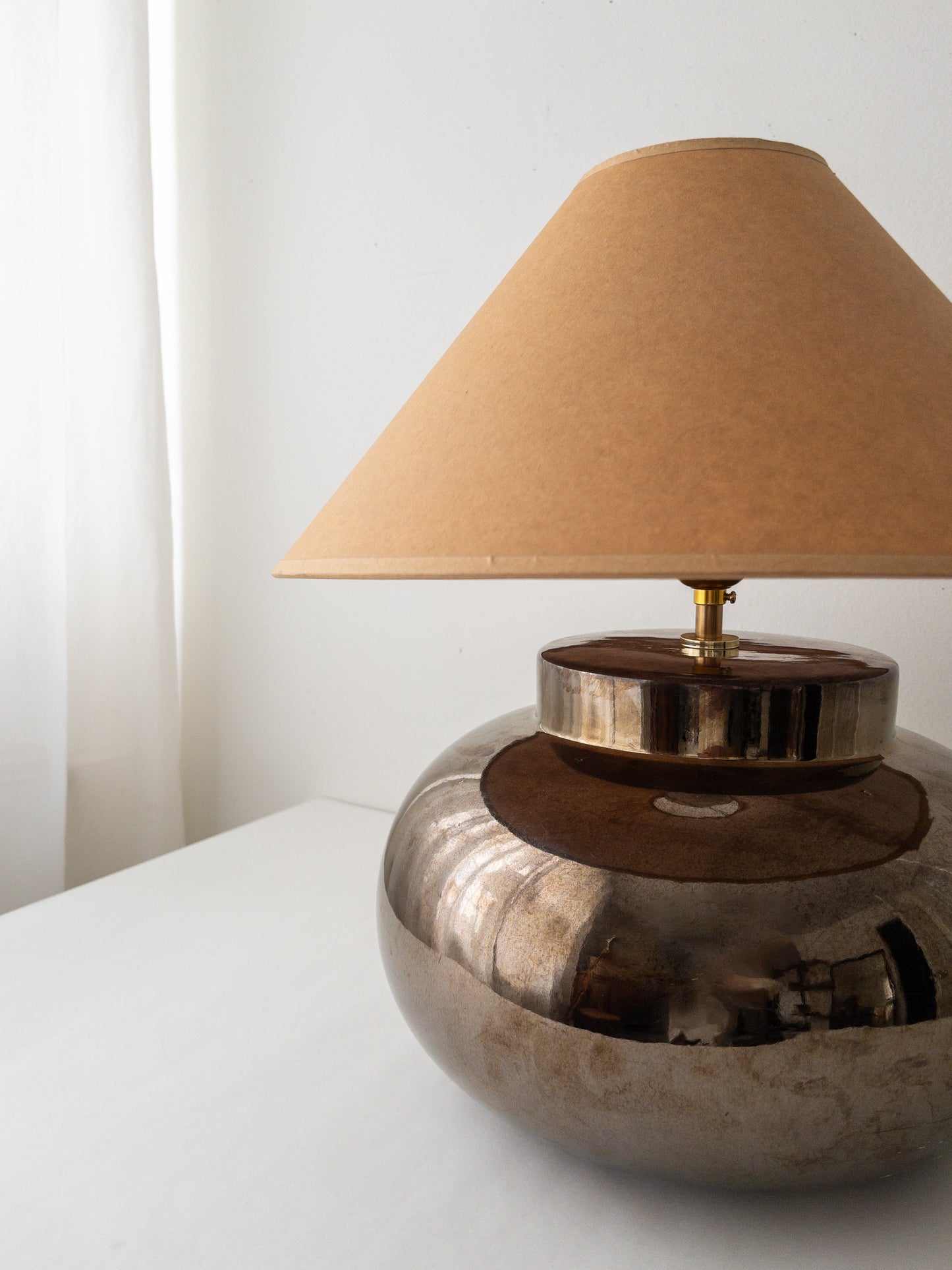 Smokey chrome lamp