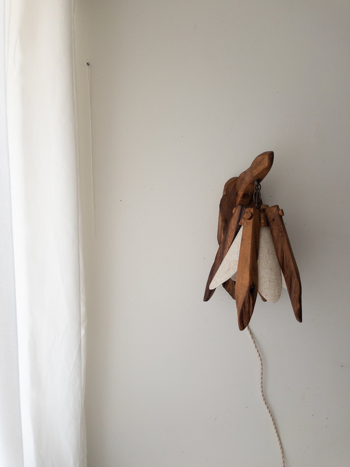 Cedar folk wall sconce