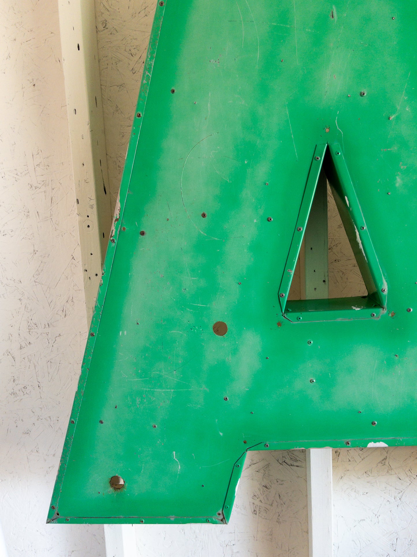 vintage metal sign "A"