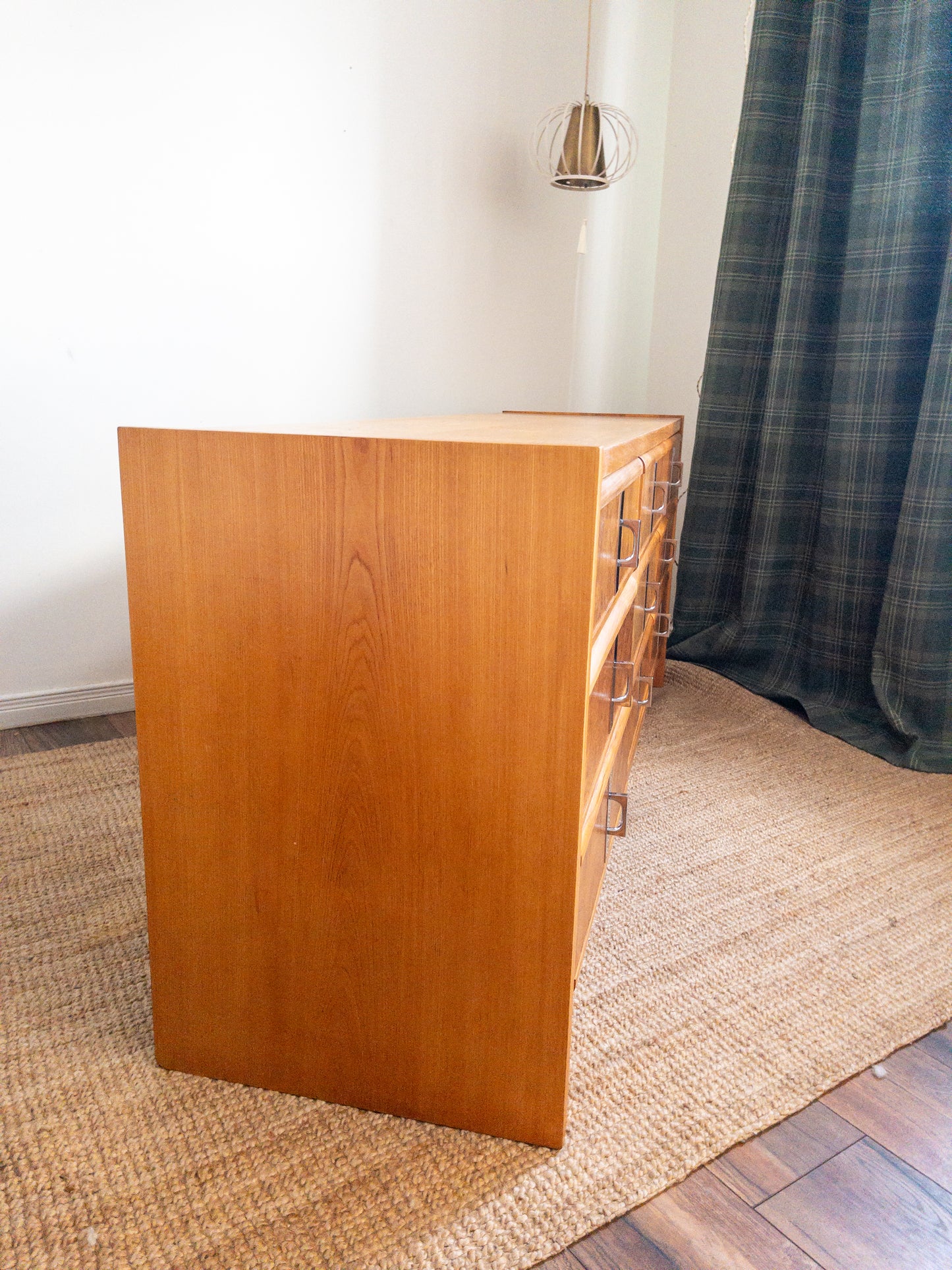 60s burl wood dresser