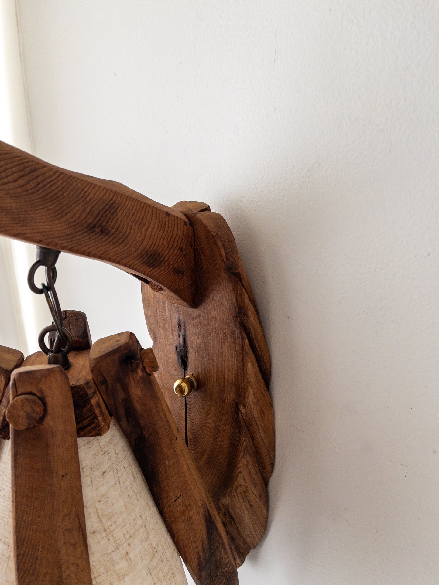 Cedar folk wall sconce