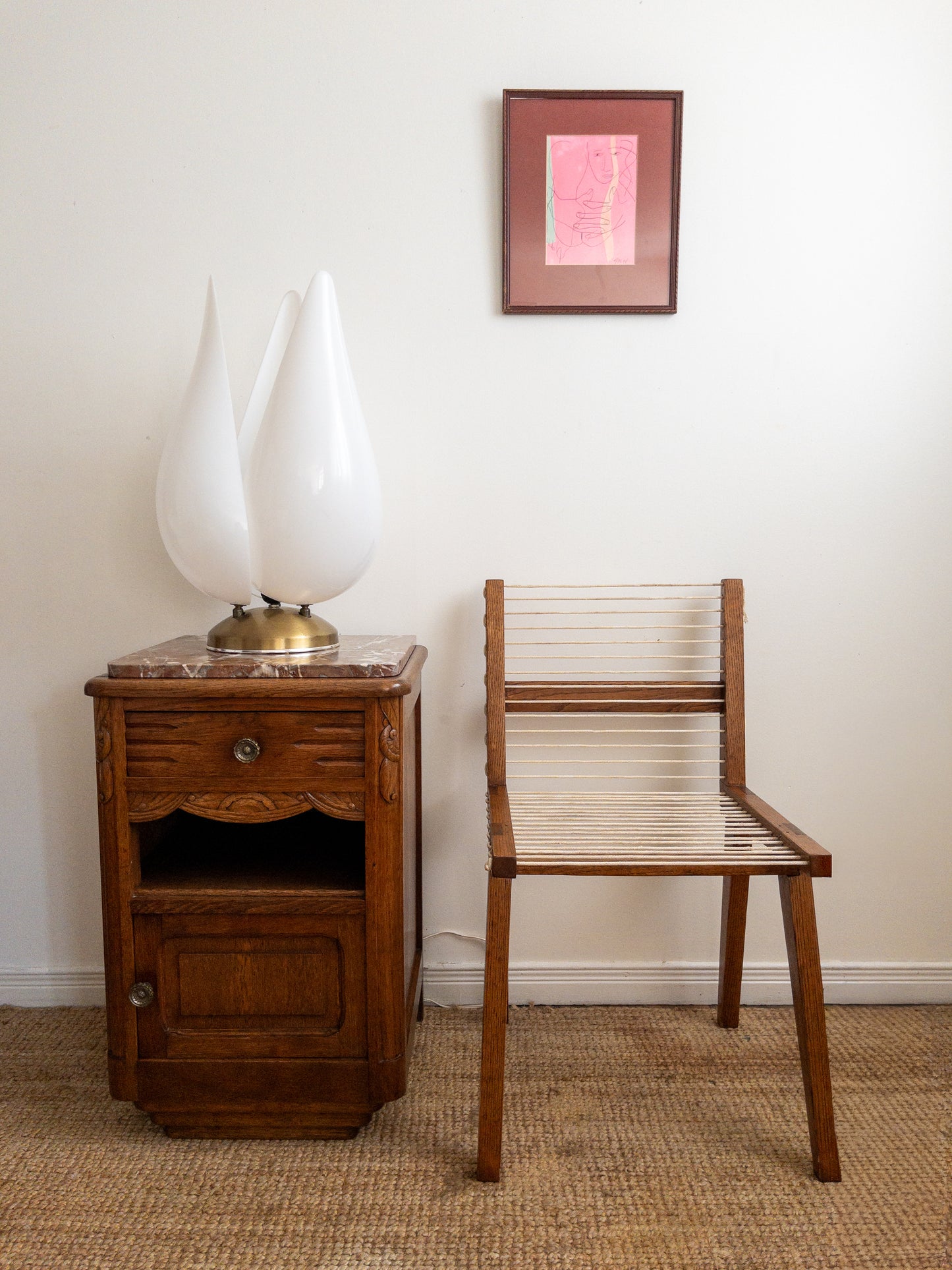 30s oak bedside tables