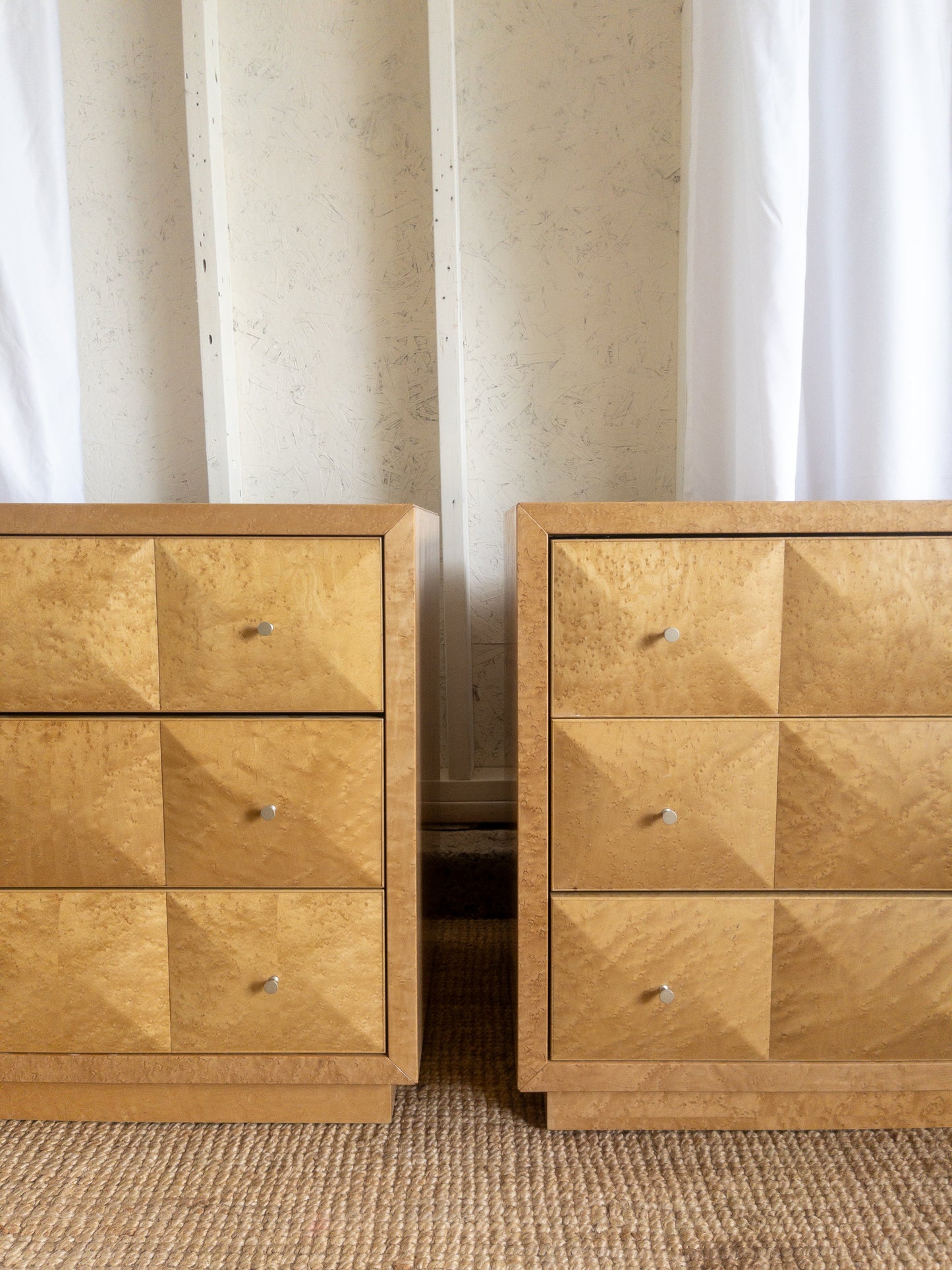 Birds Eye maple nightstands