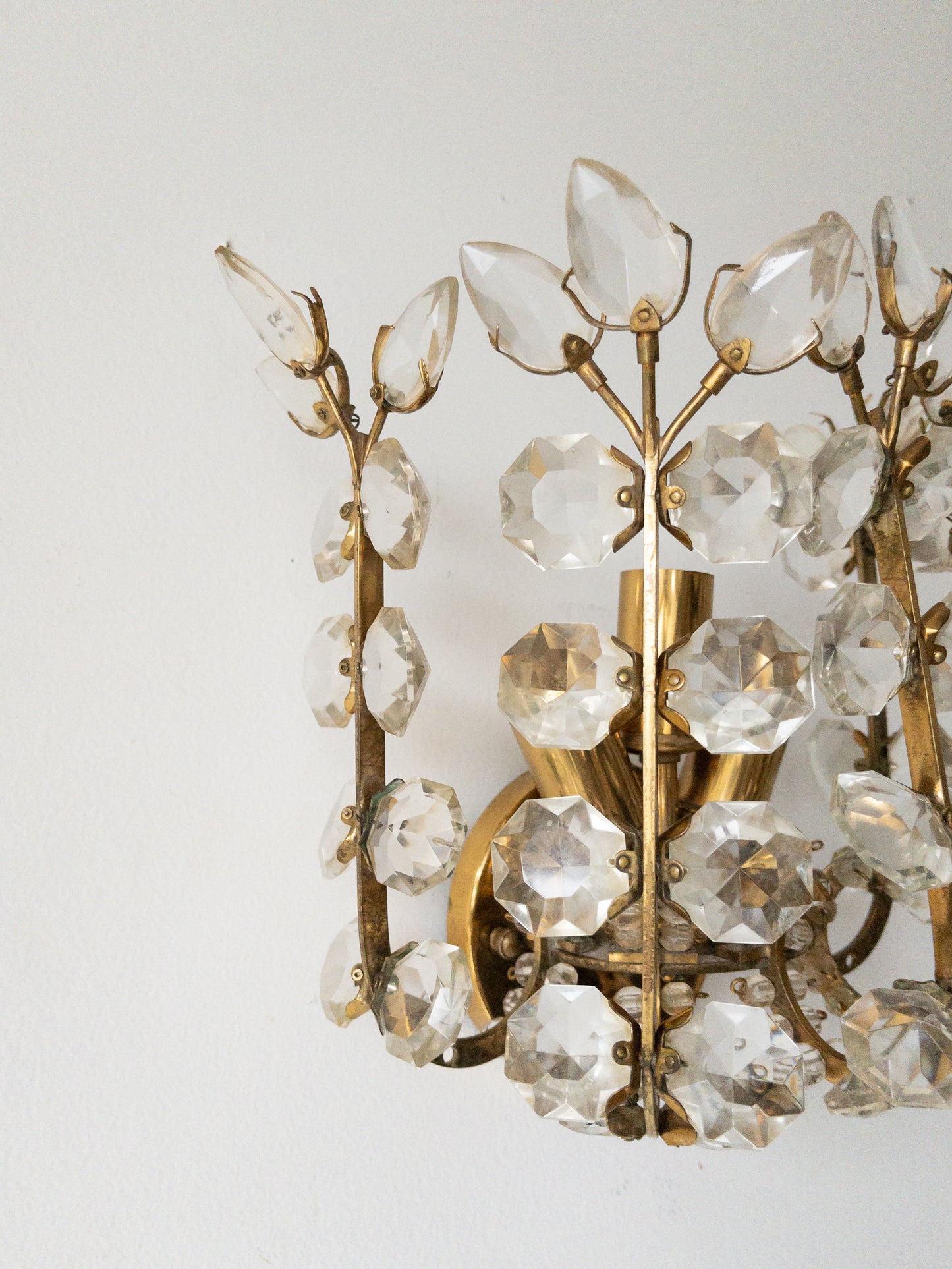 50s crystal sconces