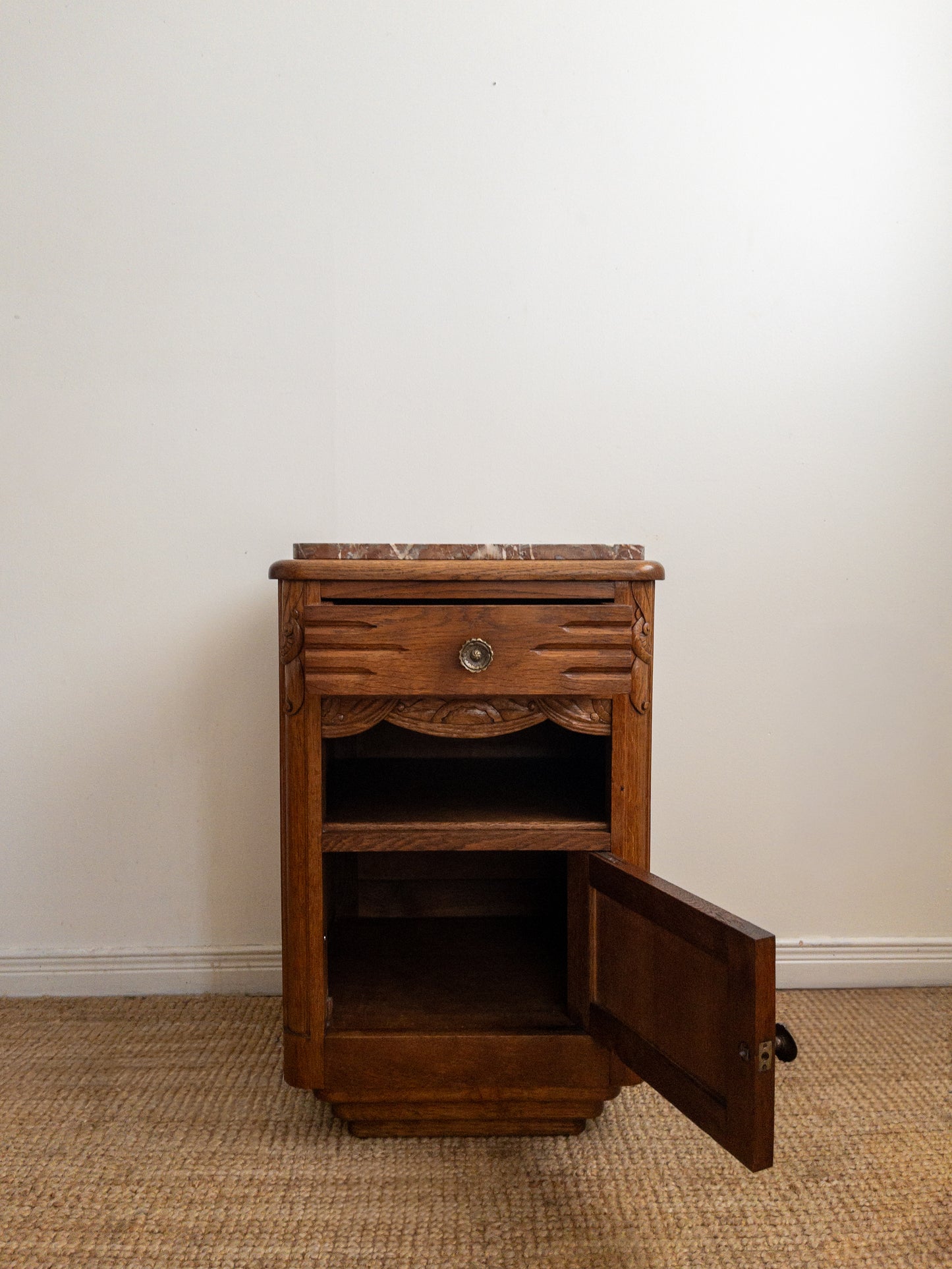 30s oak bedside tables