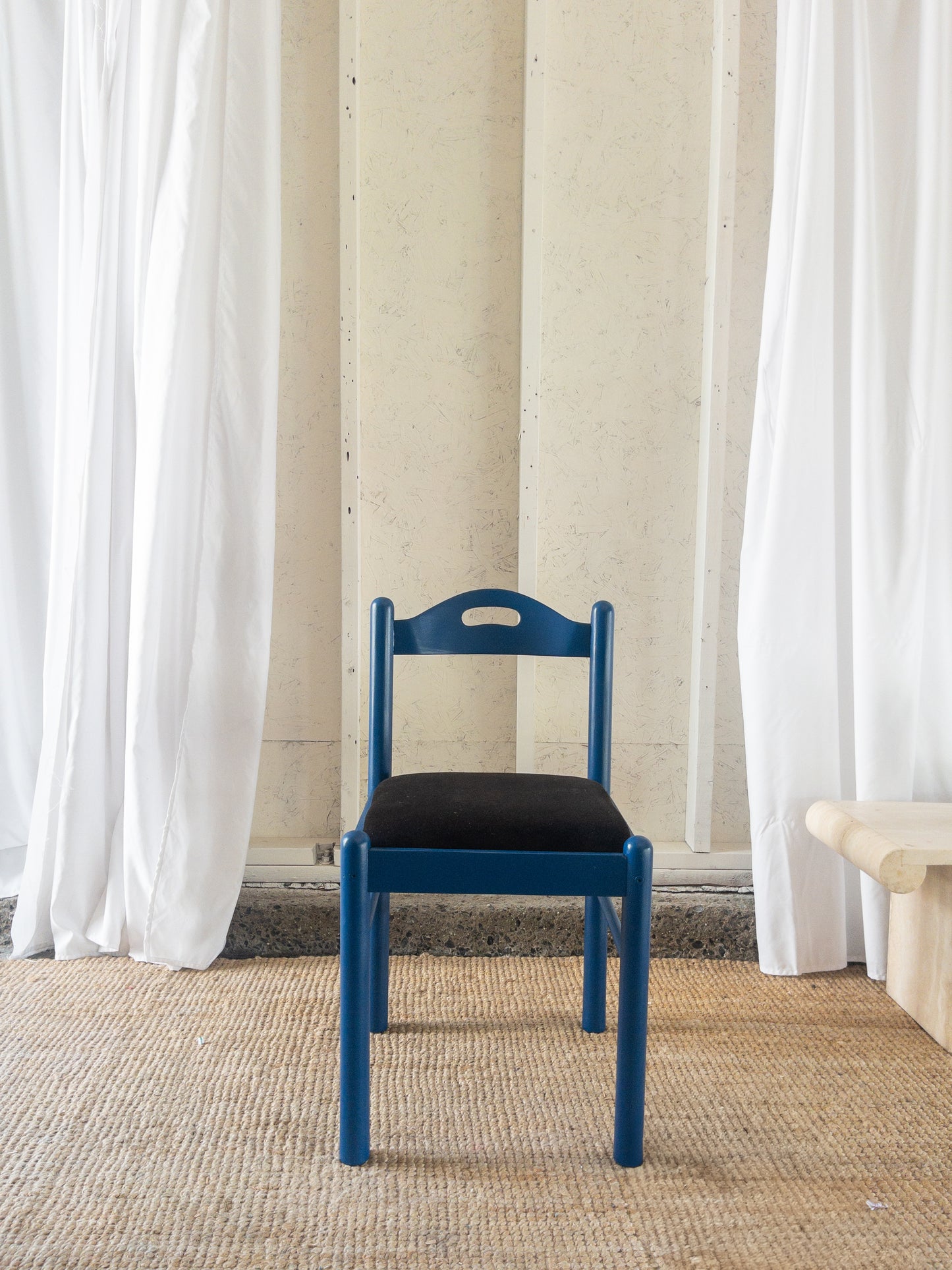 Electric blue dining chairs