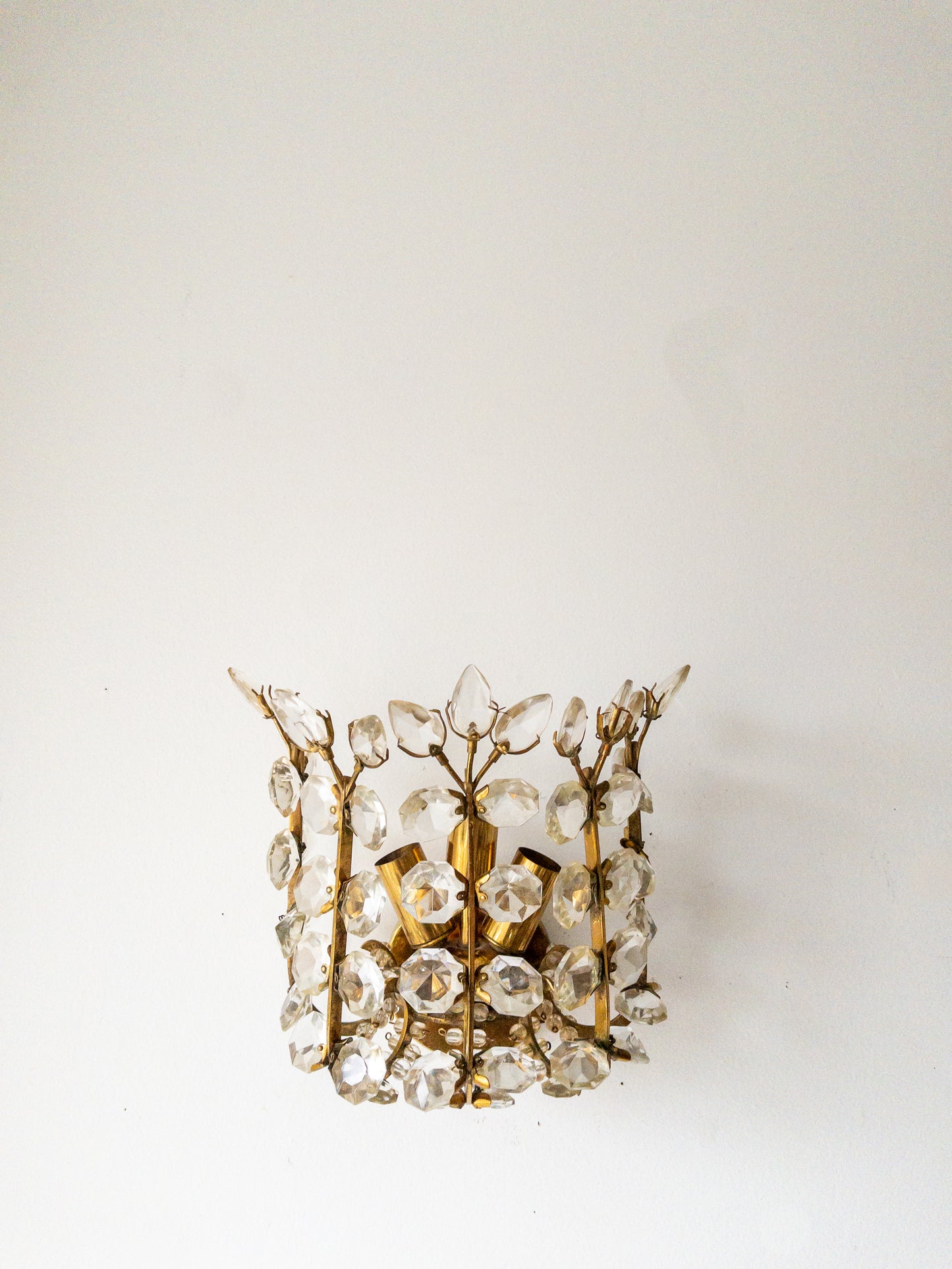 50s crystal sconces