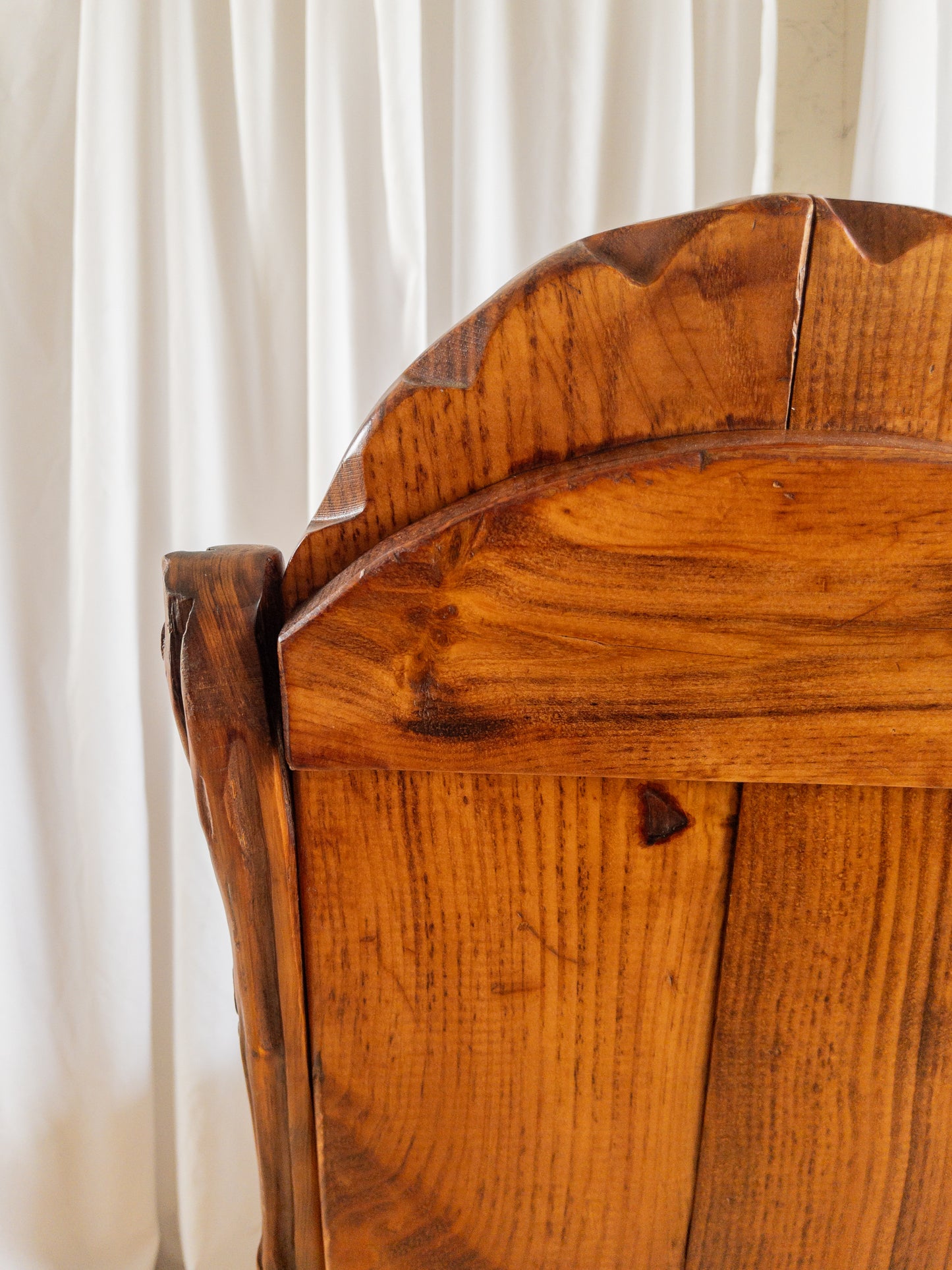 OOAK brutalist wood dining set