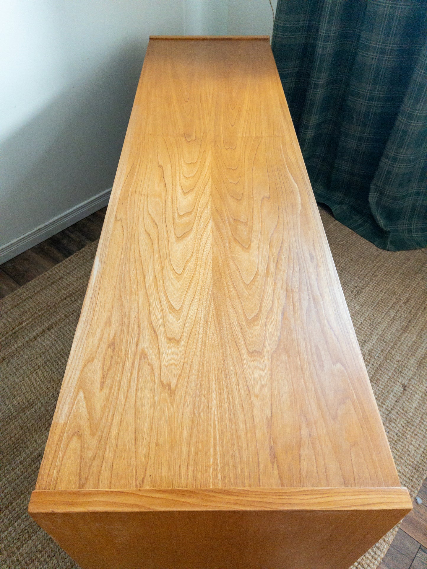 60s burl wood dresser