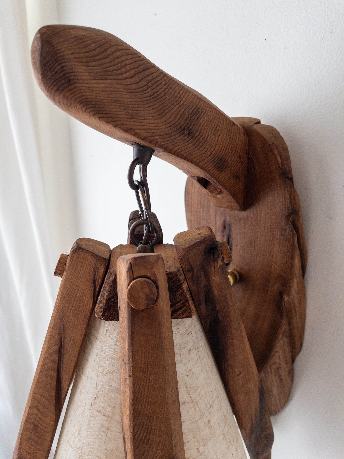 Cedar folk wall sconce
