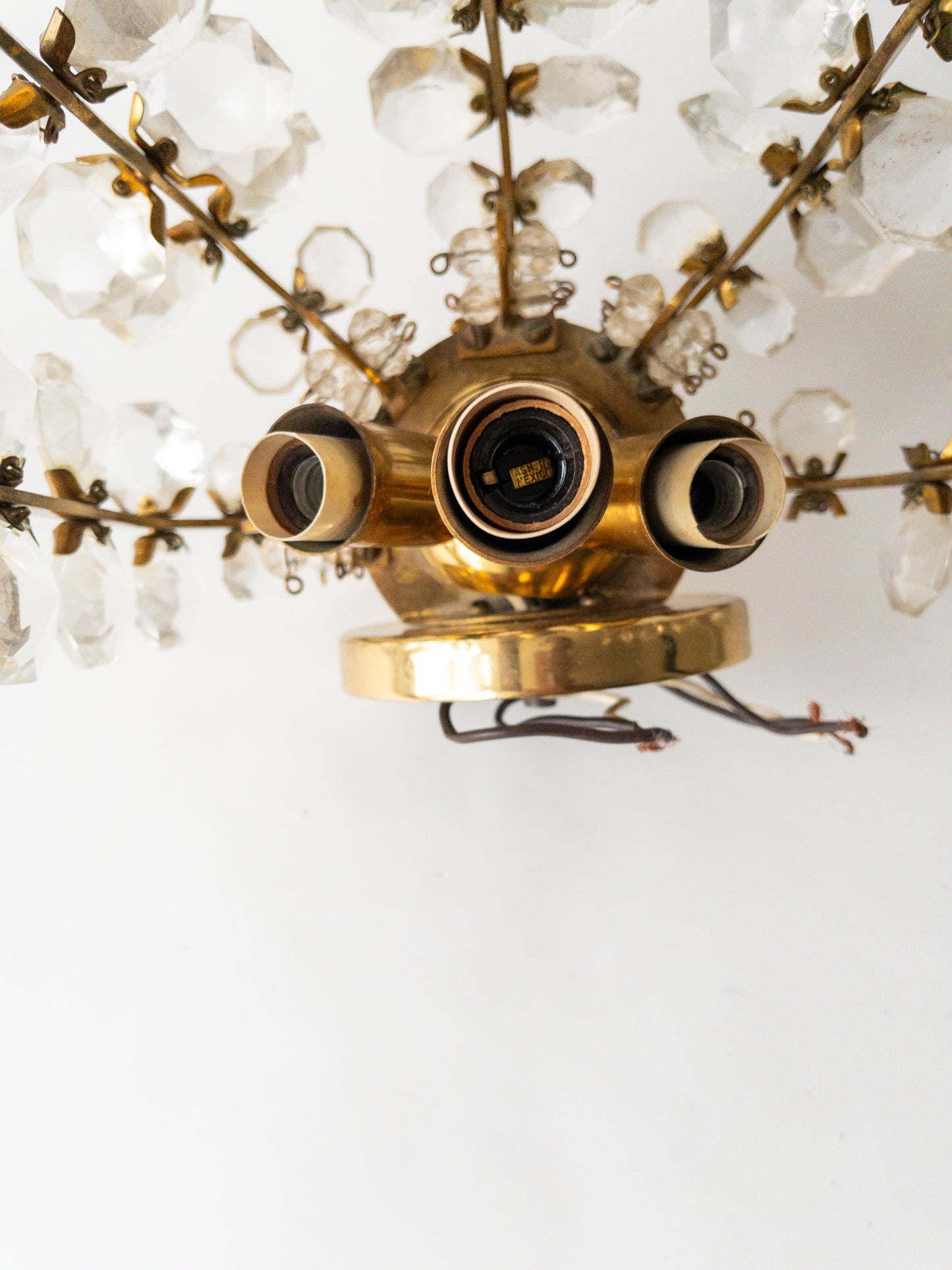 50s crystal sconces