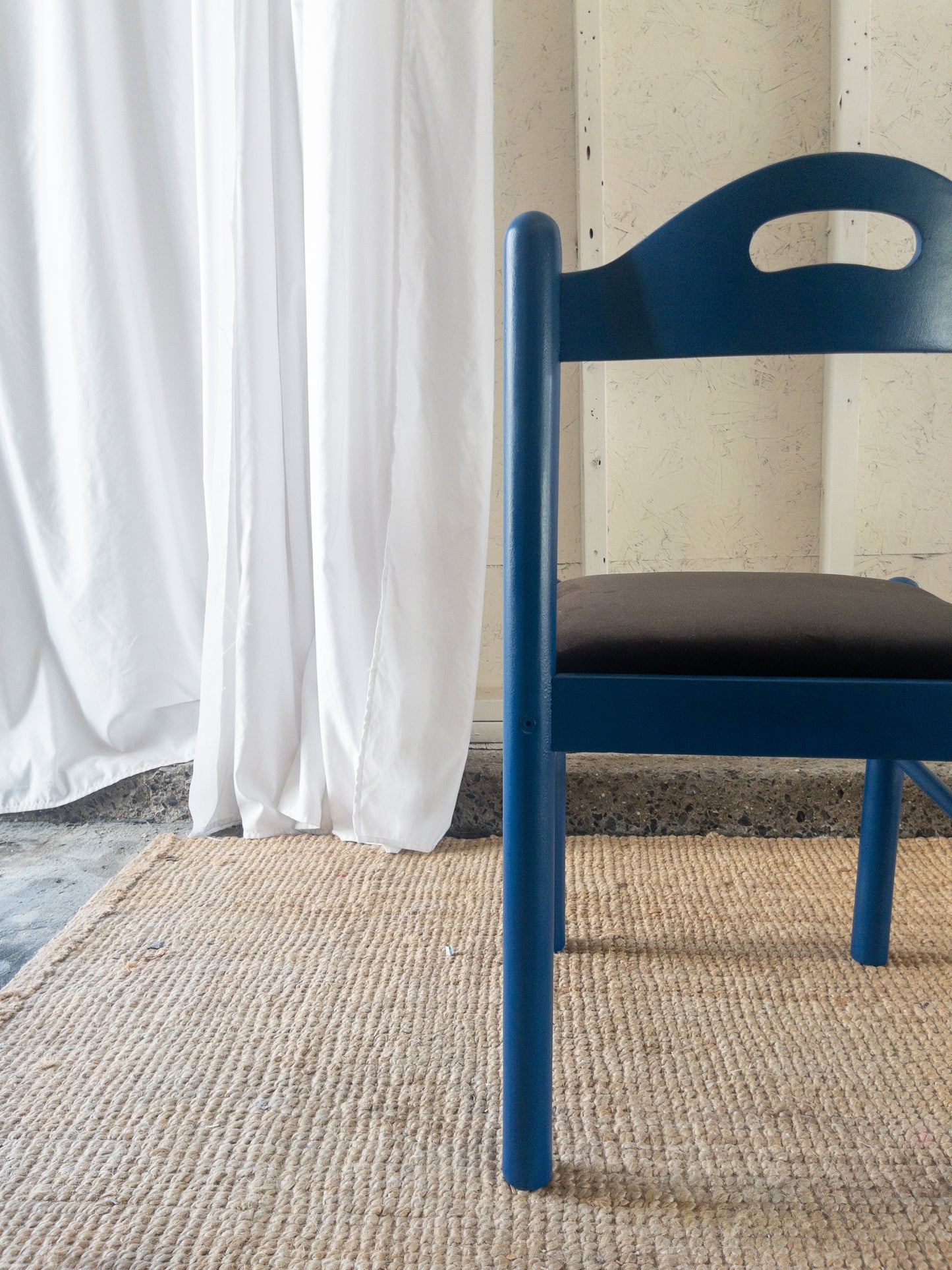 Electric blue dining chairs