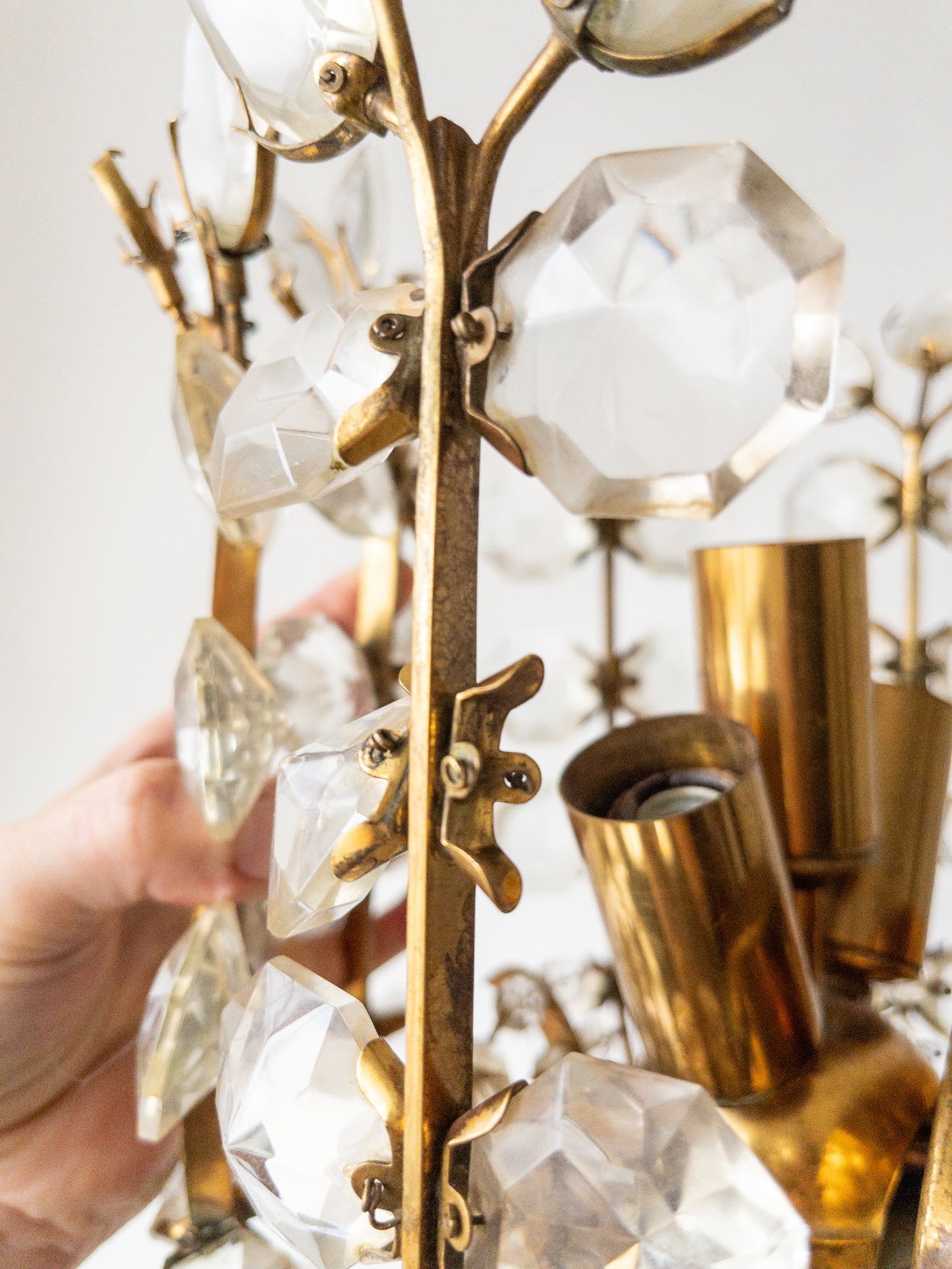 50s crystal sconces