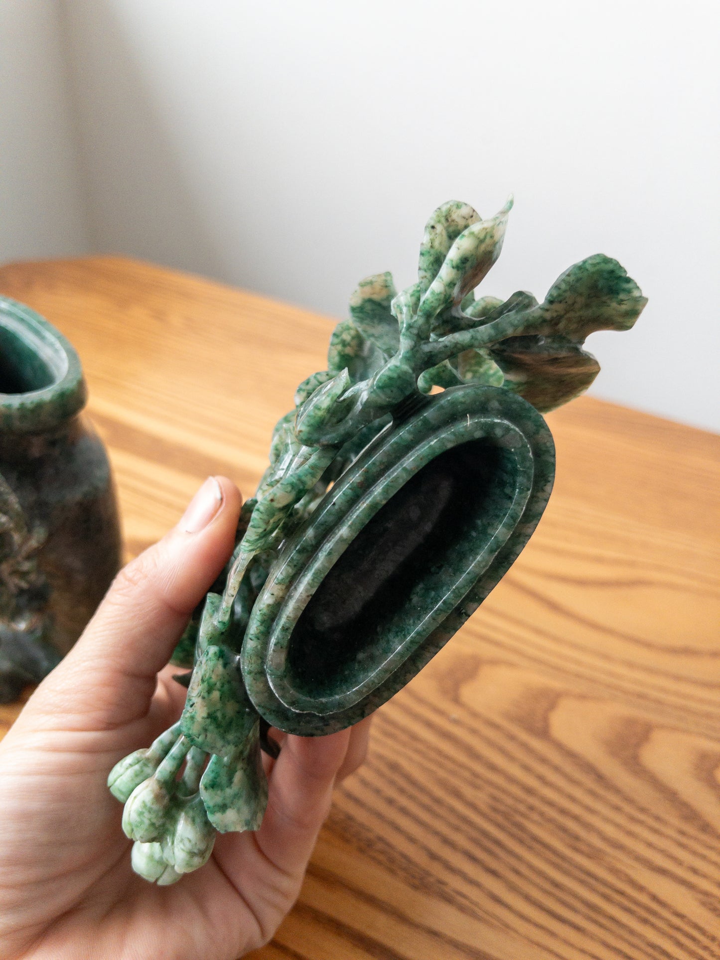 carved jade box