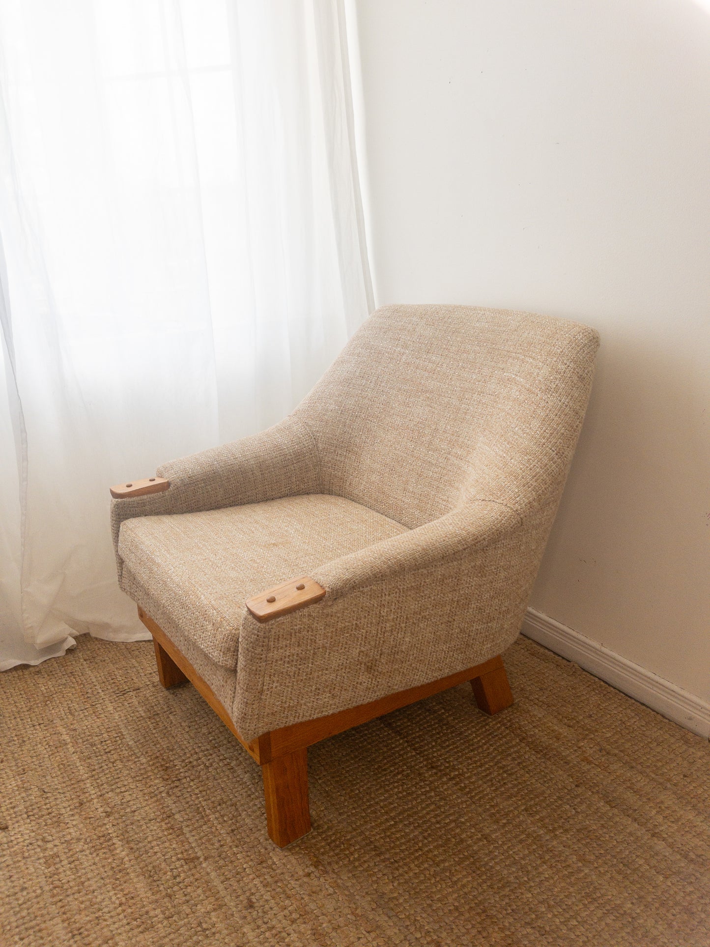 Mid Century tweed armchair