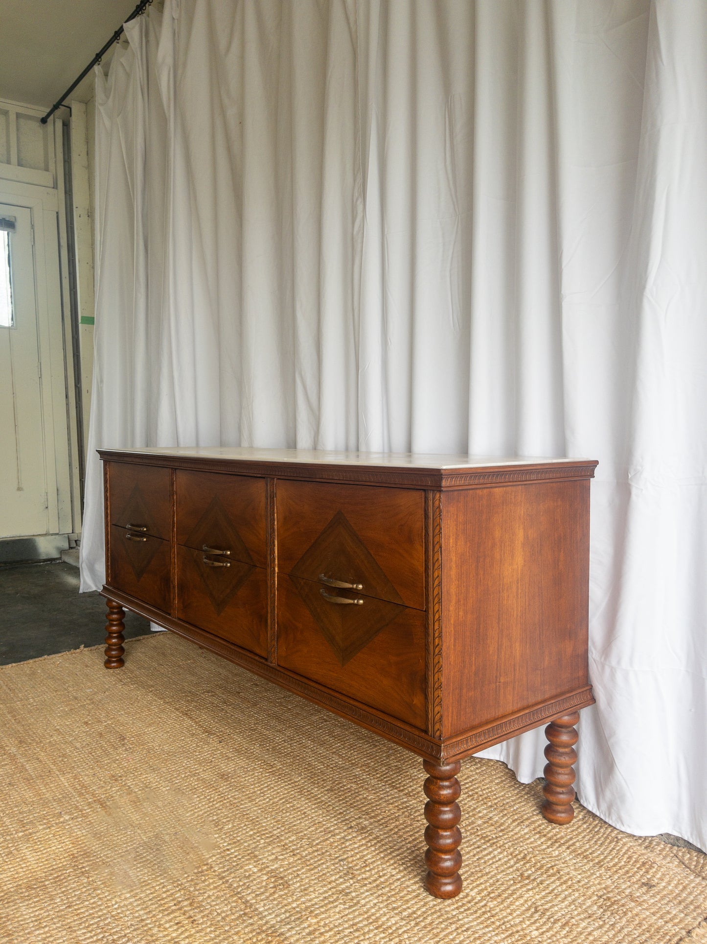 Marble top sideboard