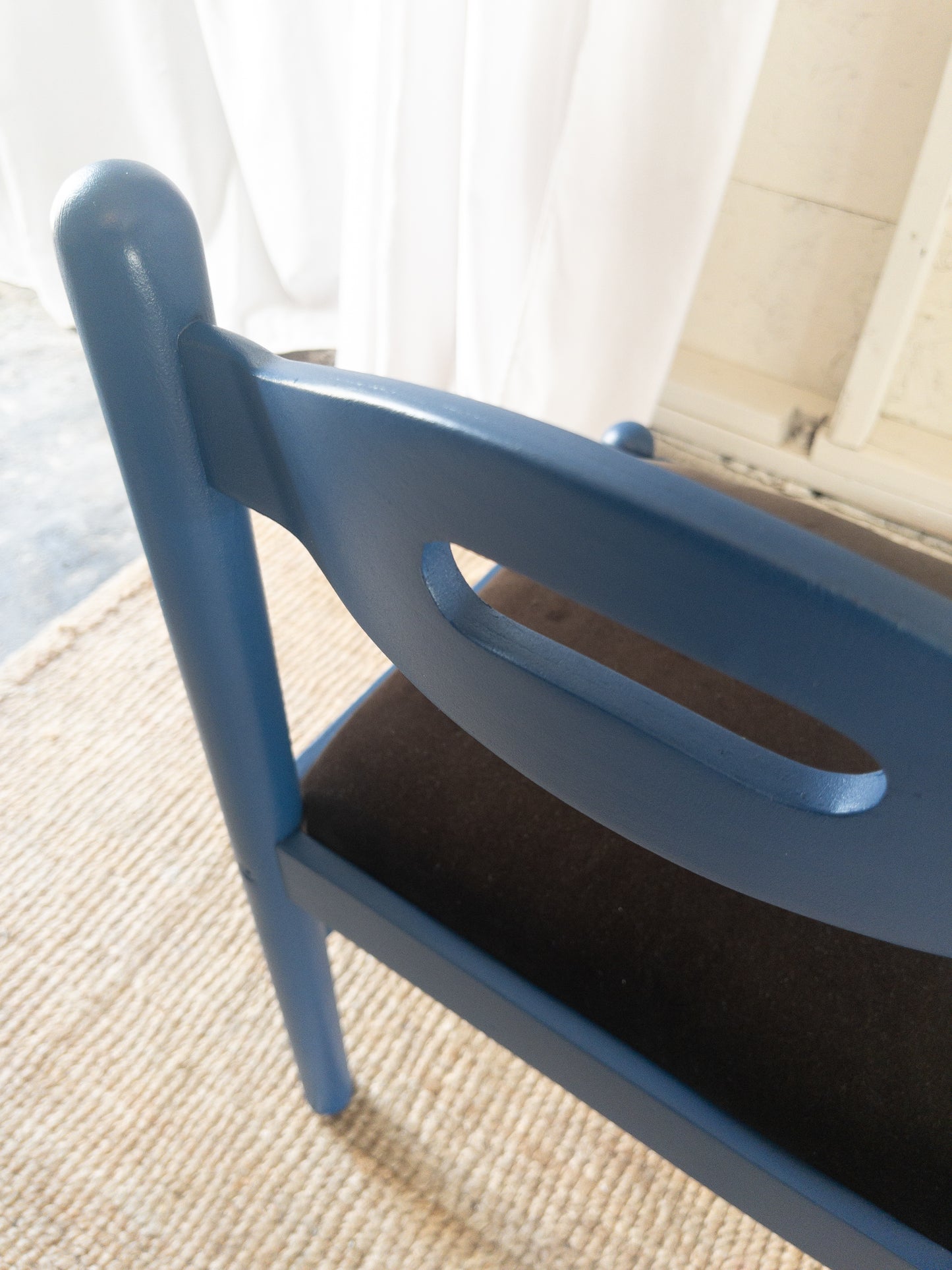 Electric blue dining chairs