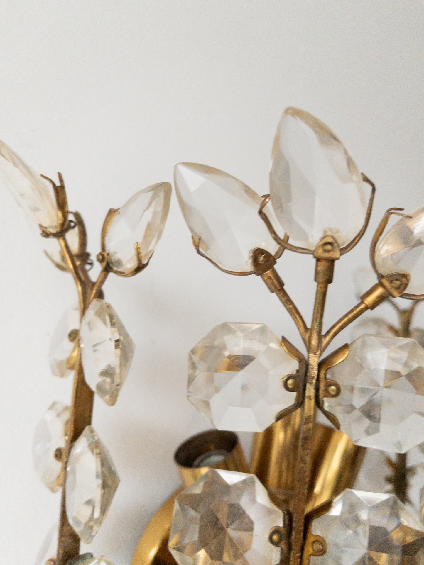 50s crystal sconces