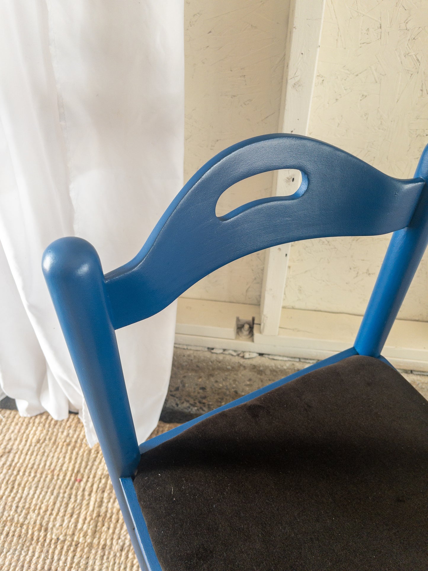Electric blue dining chairs