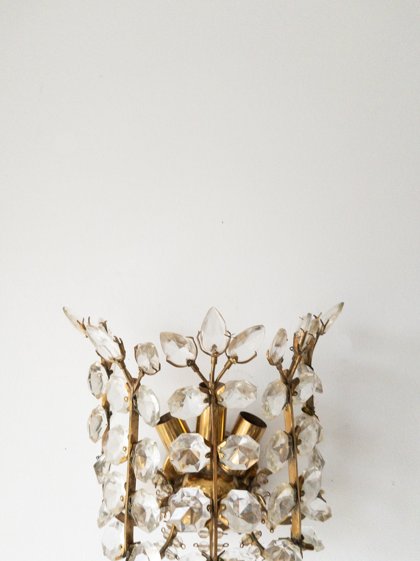 50s crystal sconces