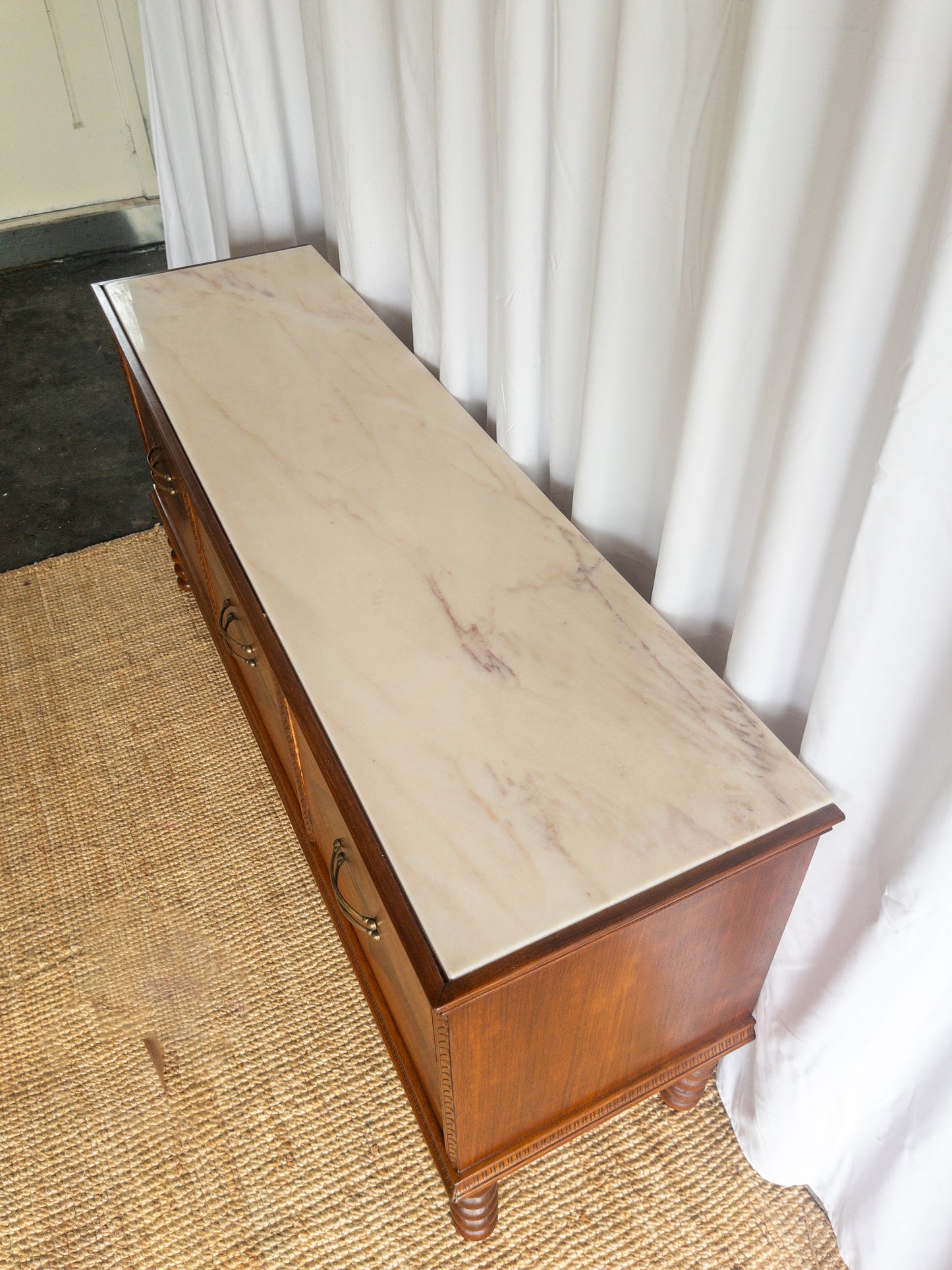 Marble top sideboard