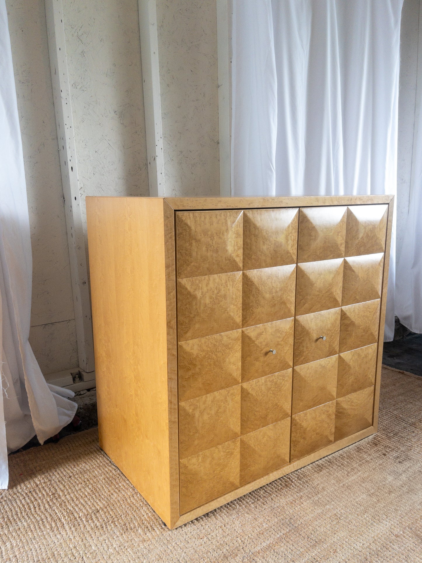 Birds Eye maple cabinet