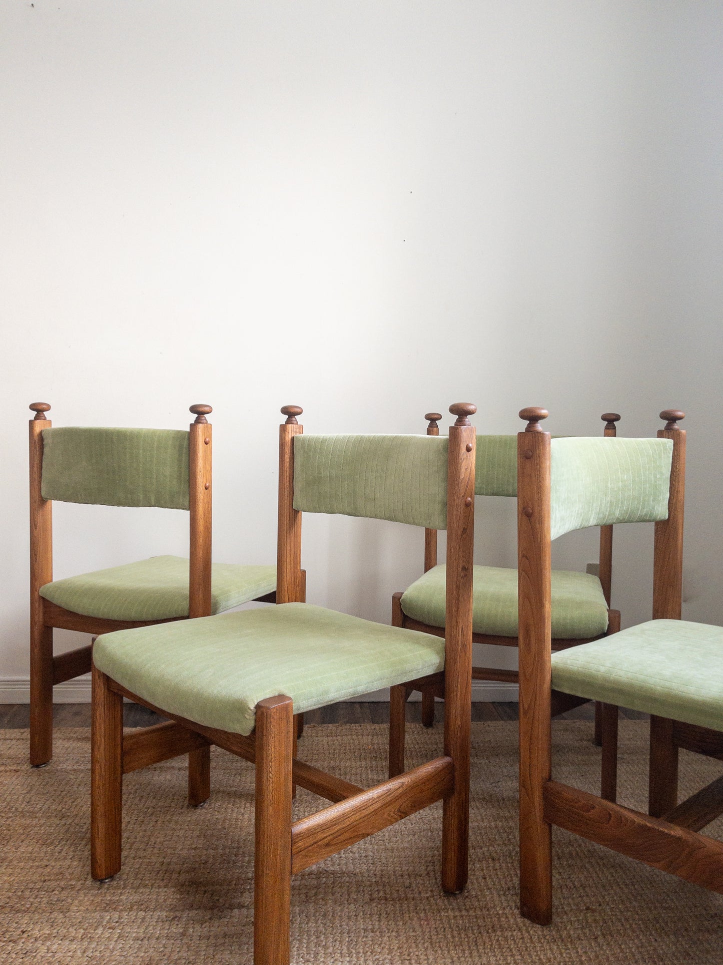 Vintage oak dining chairs