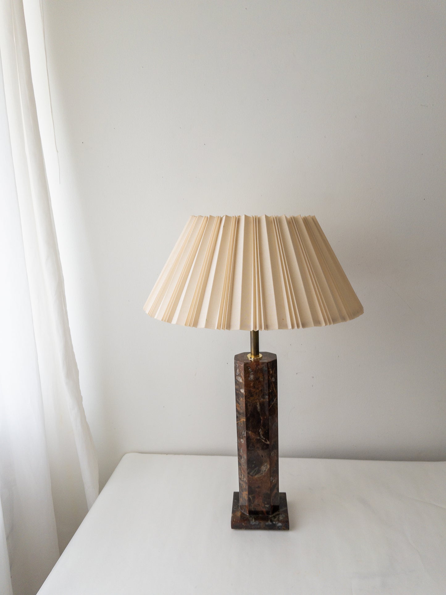 Fossil stone lamp