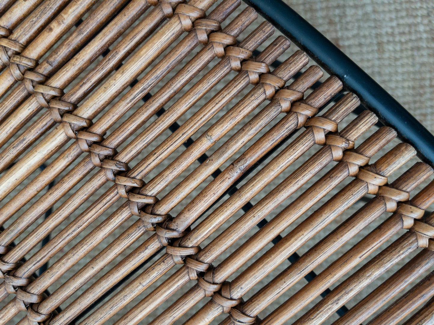 50s iron and rattan chair set