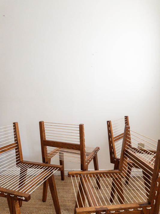 Corded dining chairs