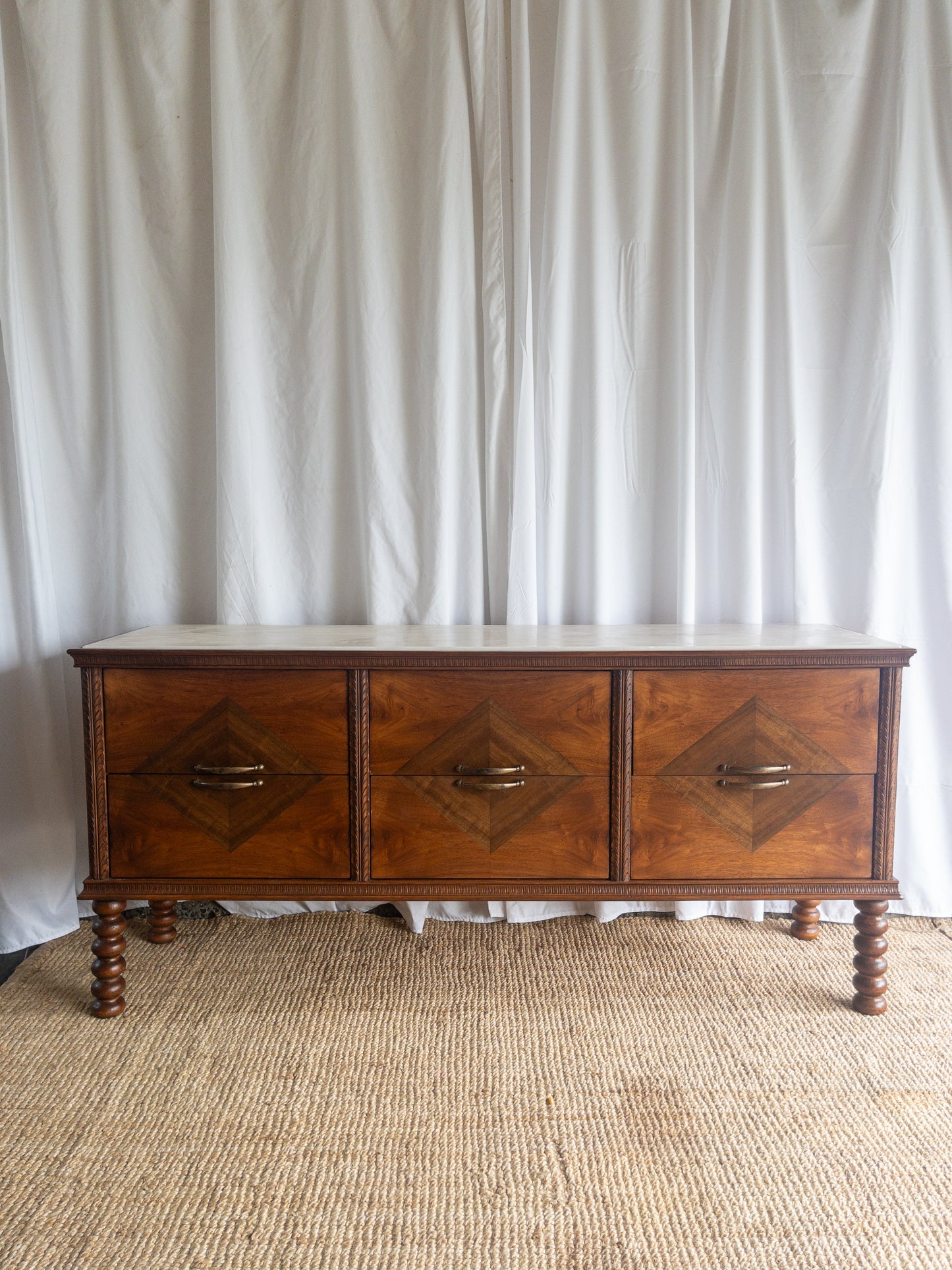 Marble top sideboard