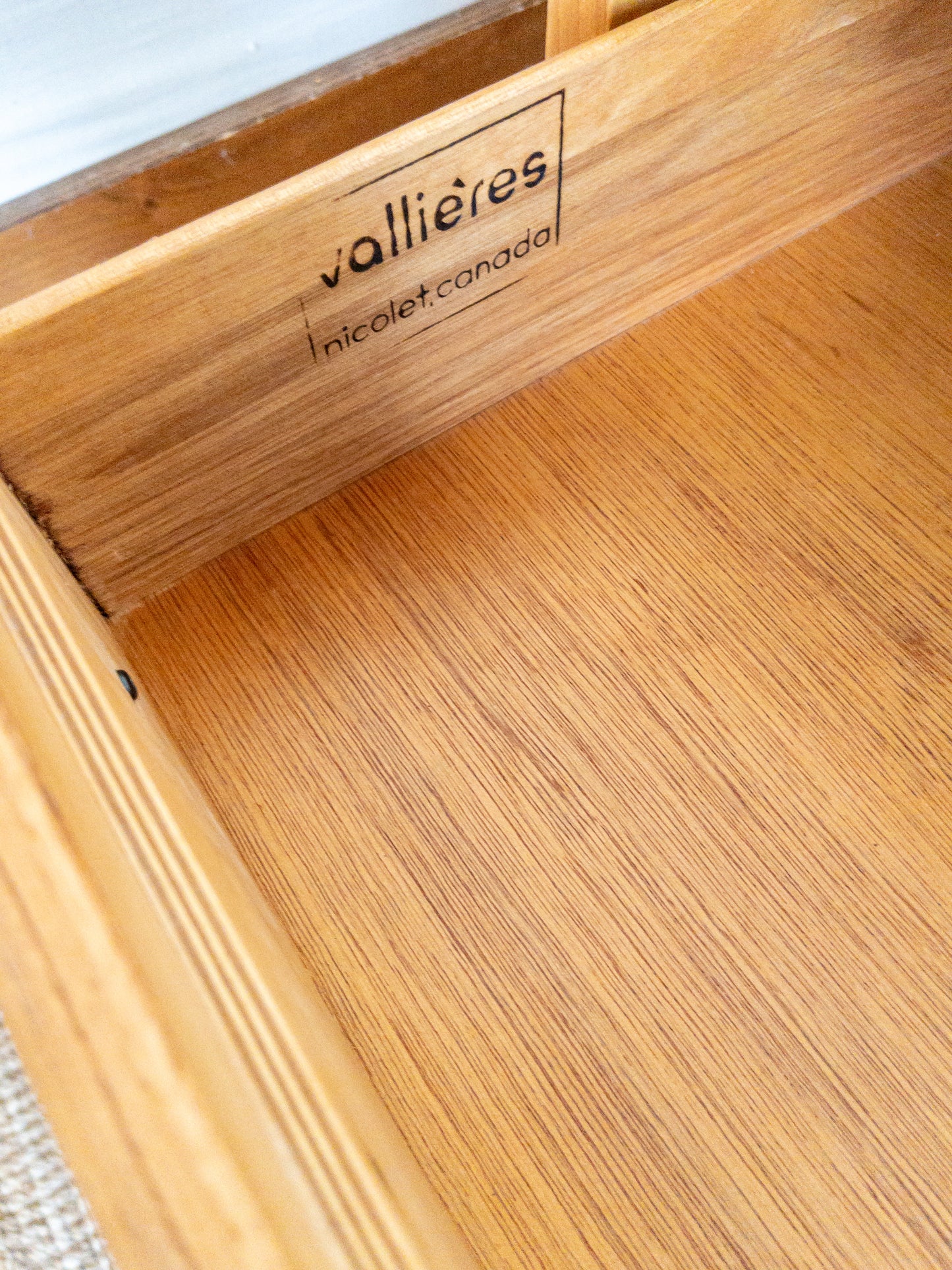 60s burl wood dresser