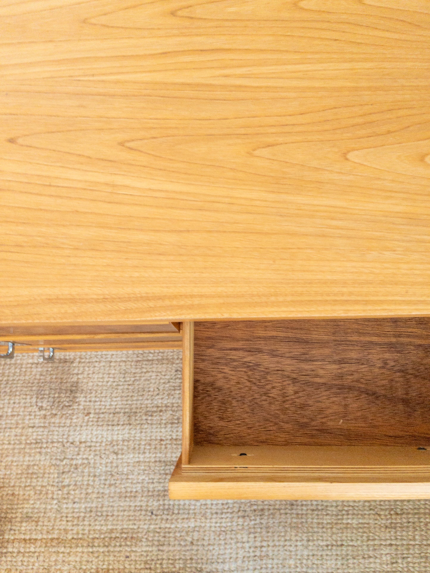 60s burl wood dresser