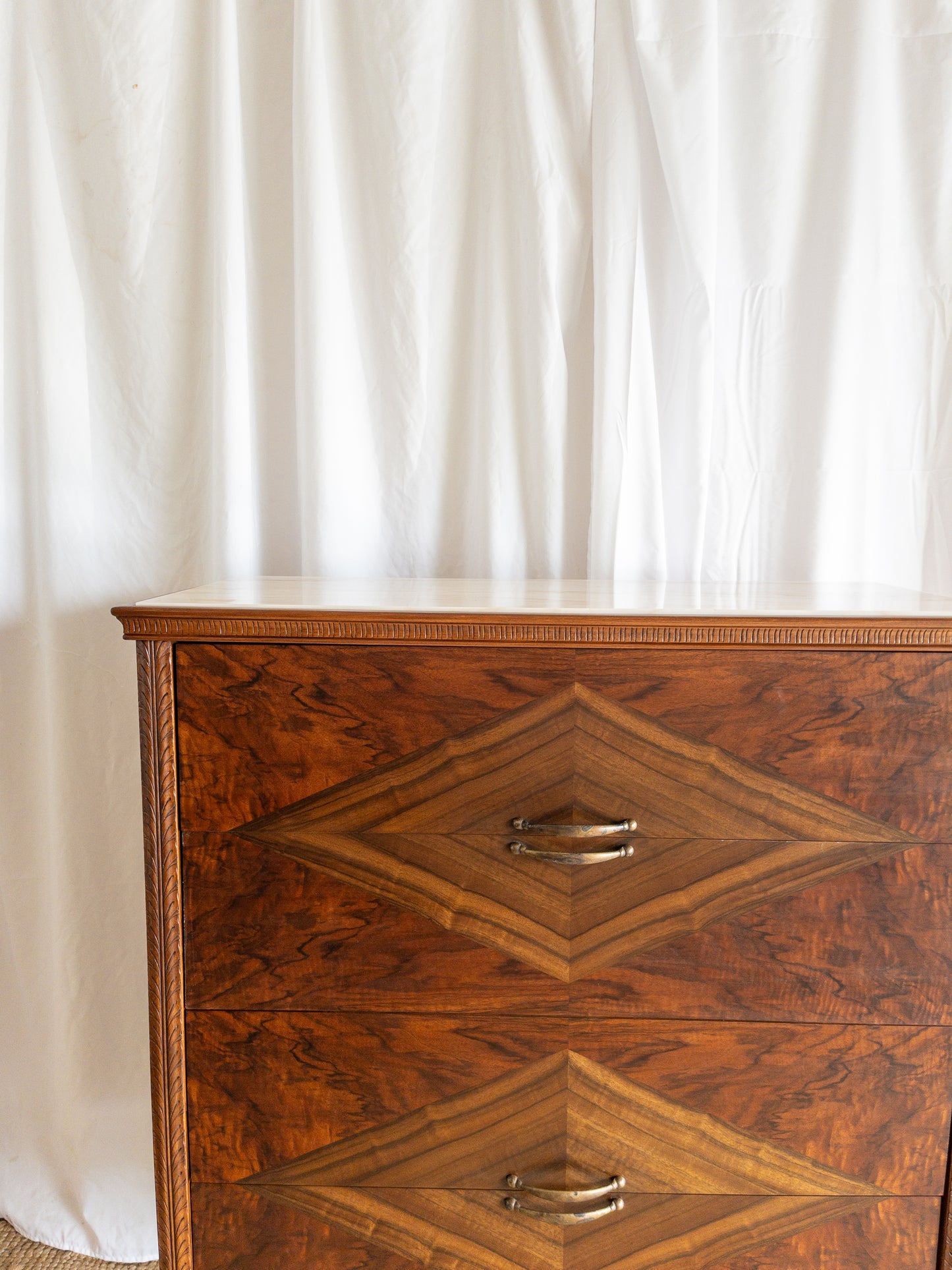 Marble top tall boy