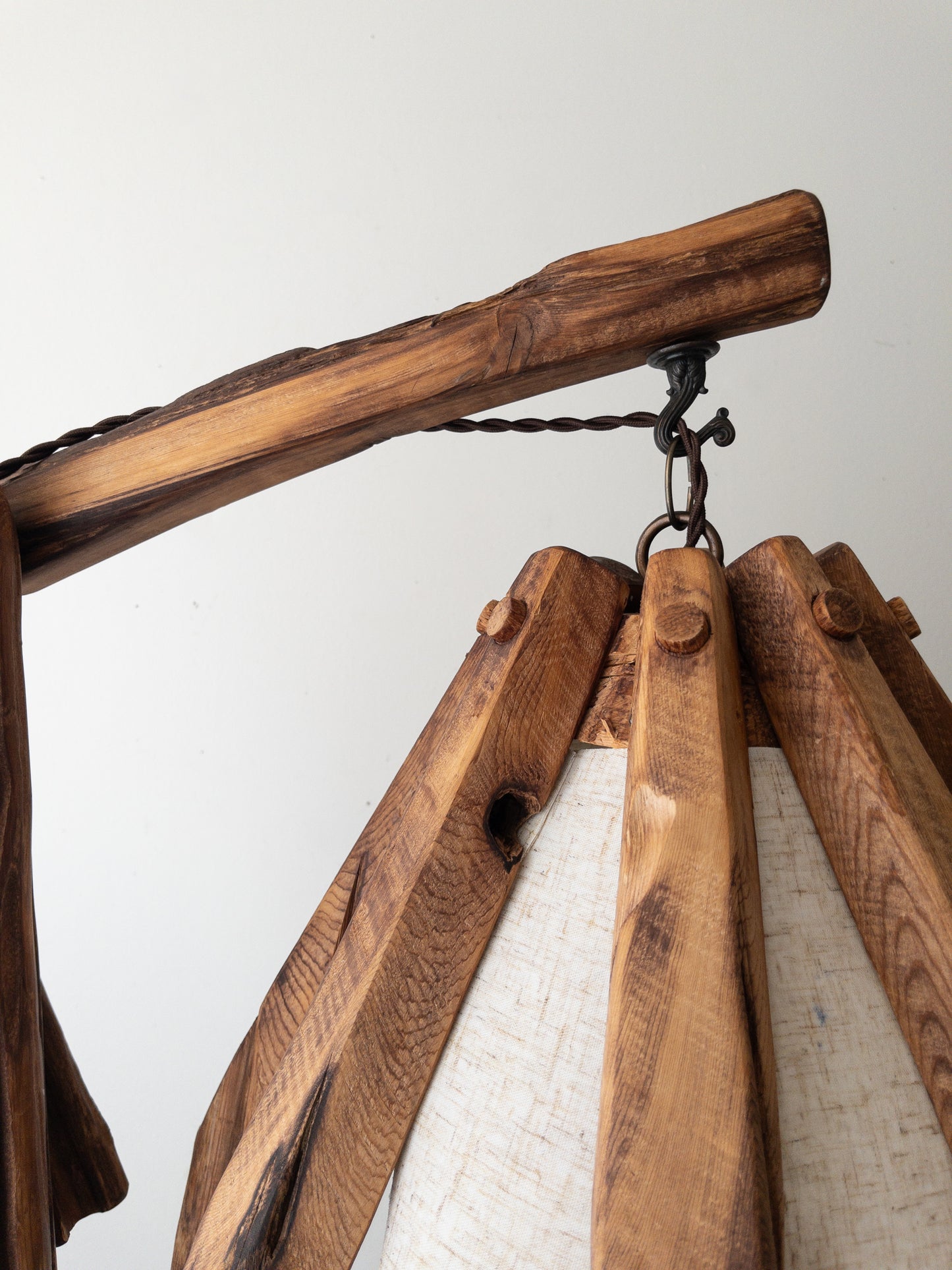 Cedar folk floor lamp