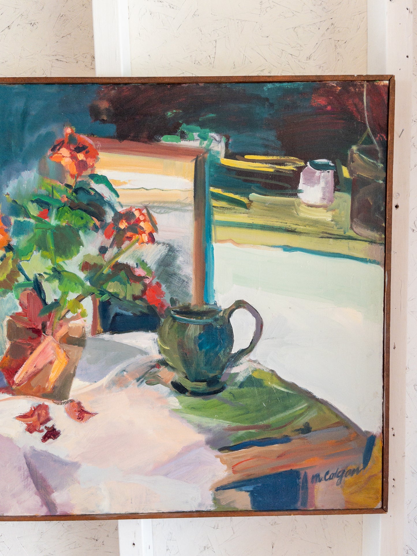 "Geraniums" oil painting