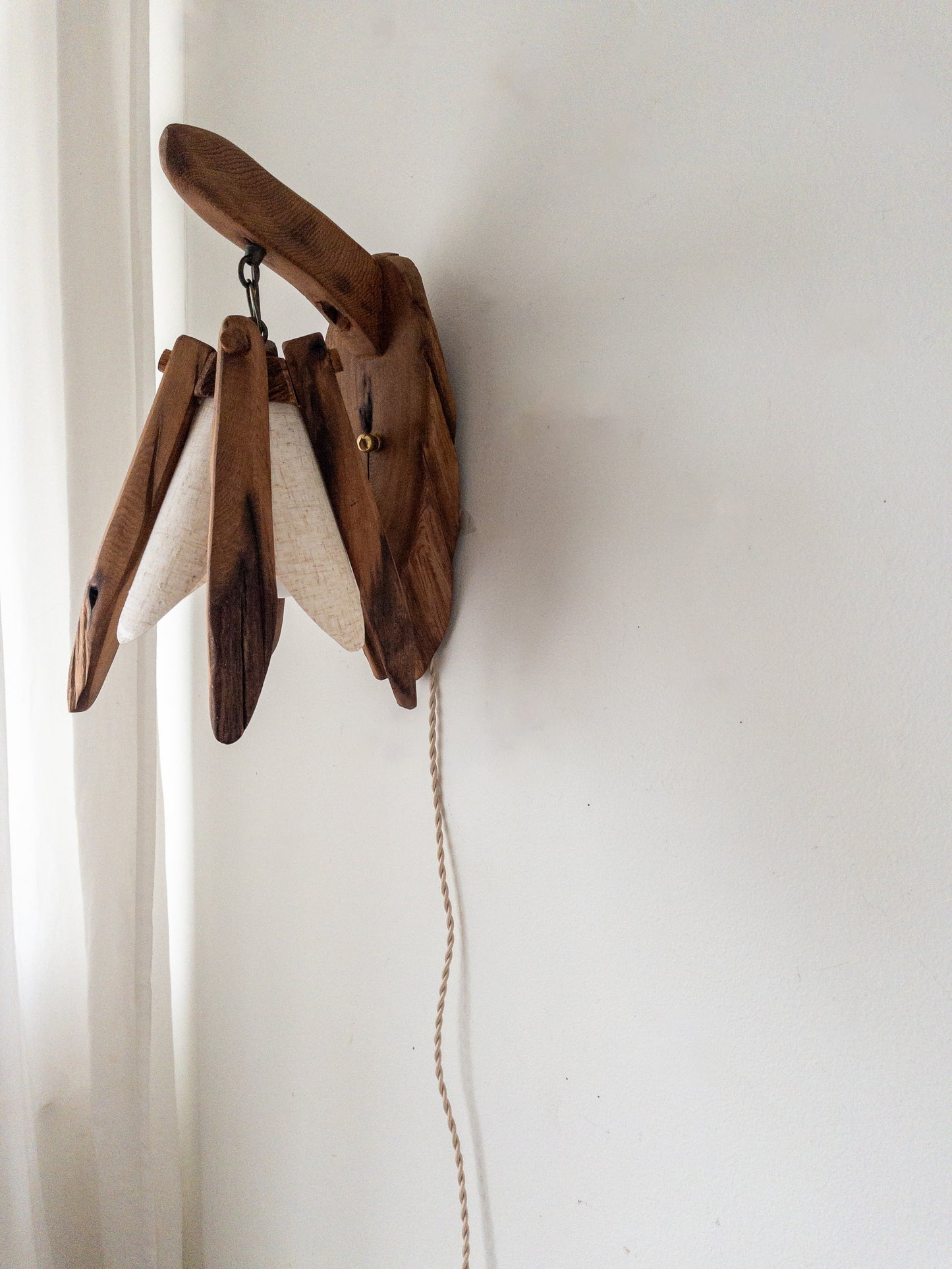 Cedar folk wall sconce