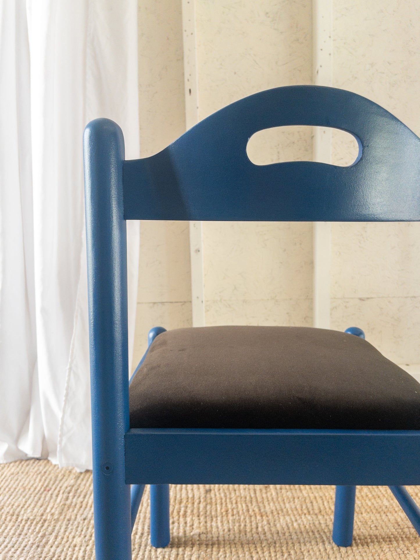 Electric blue dining chairs