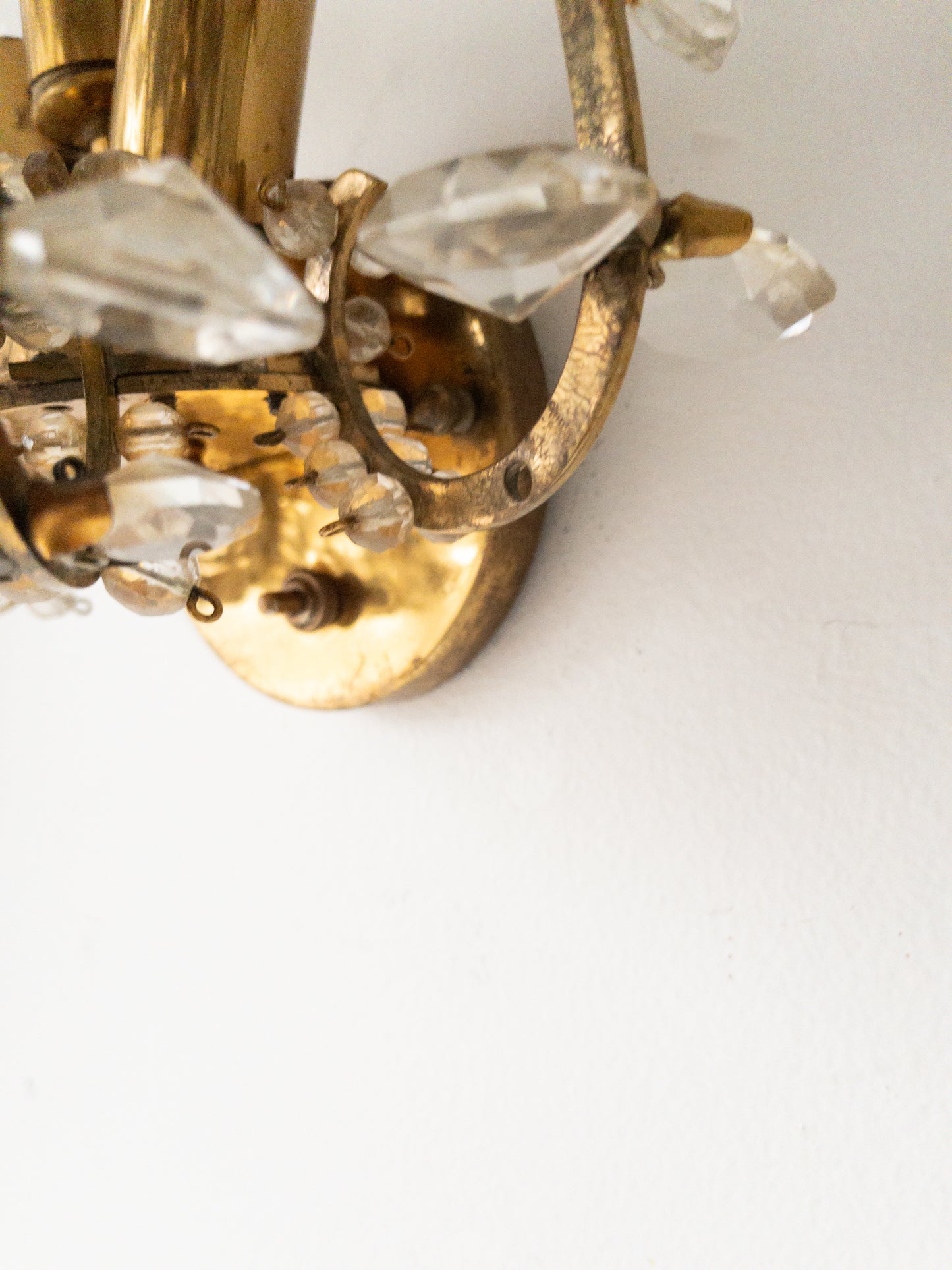 50s crystal sconces