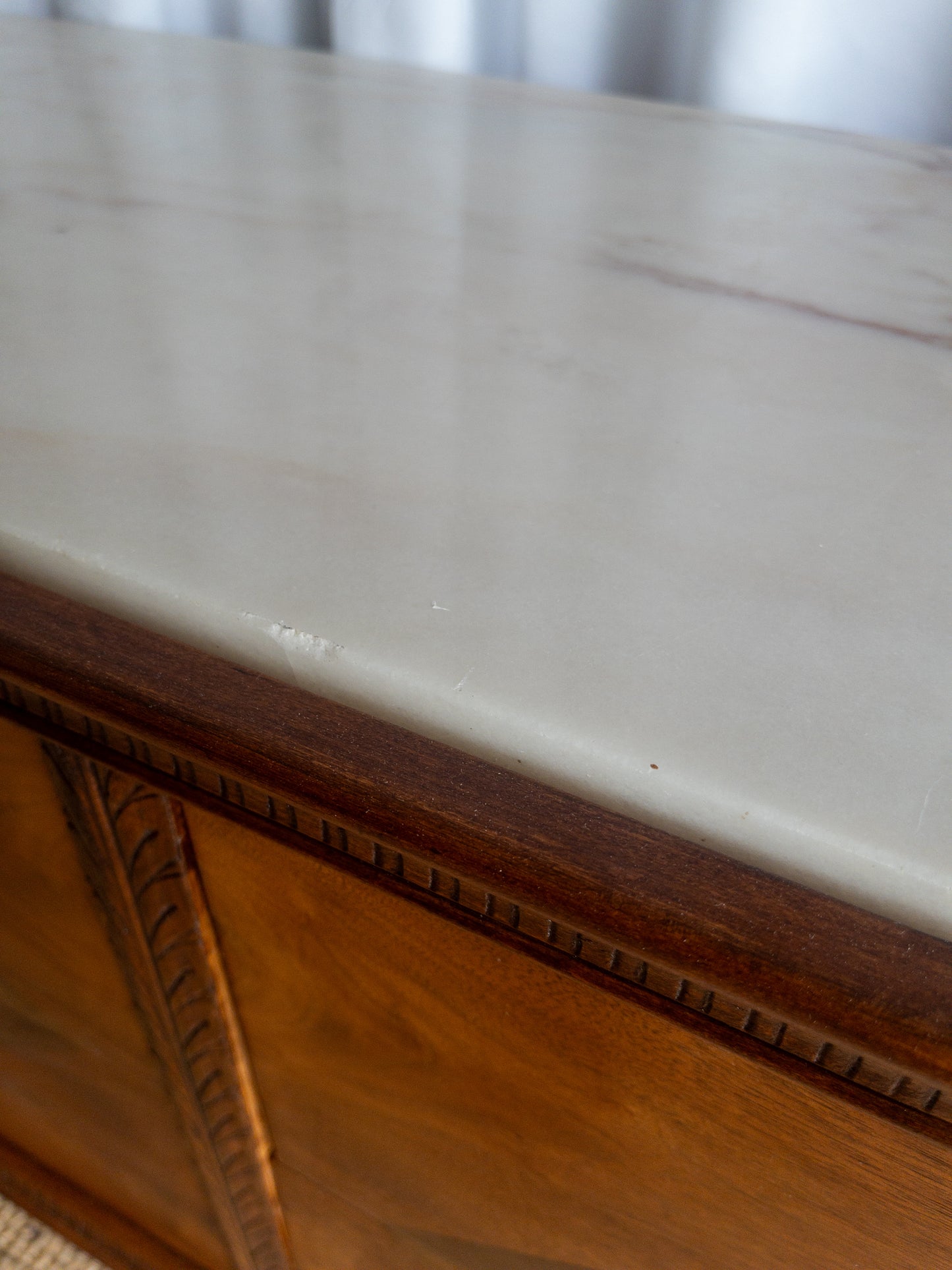 Marble top sideboard