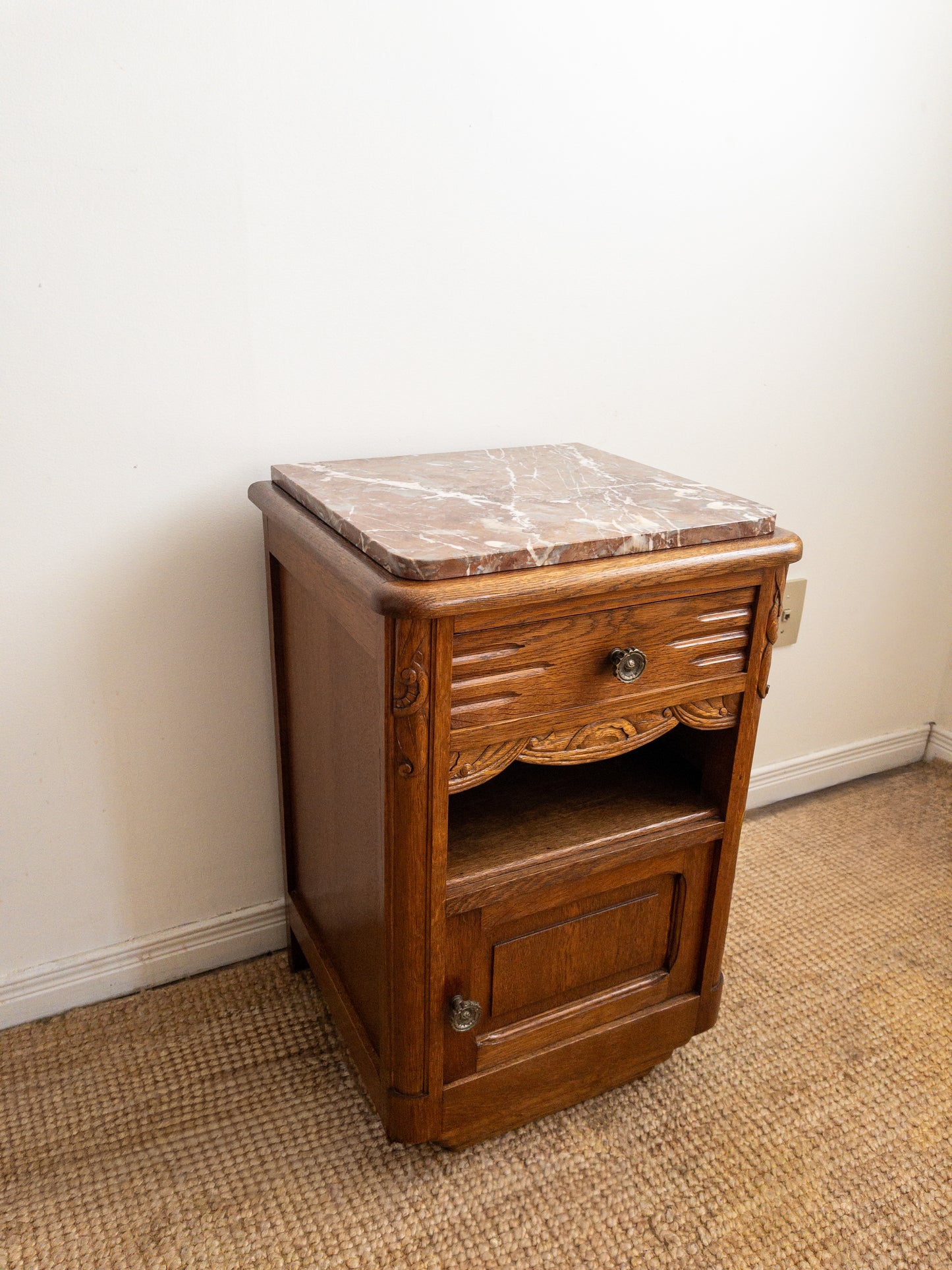 30s oak bedside tables