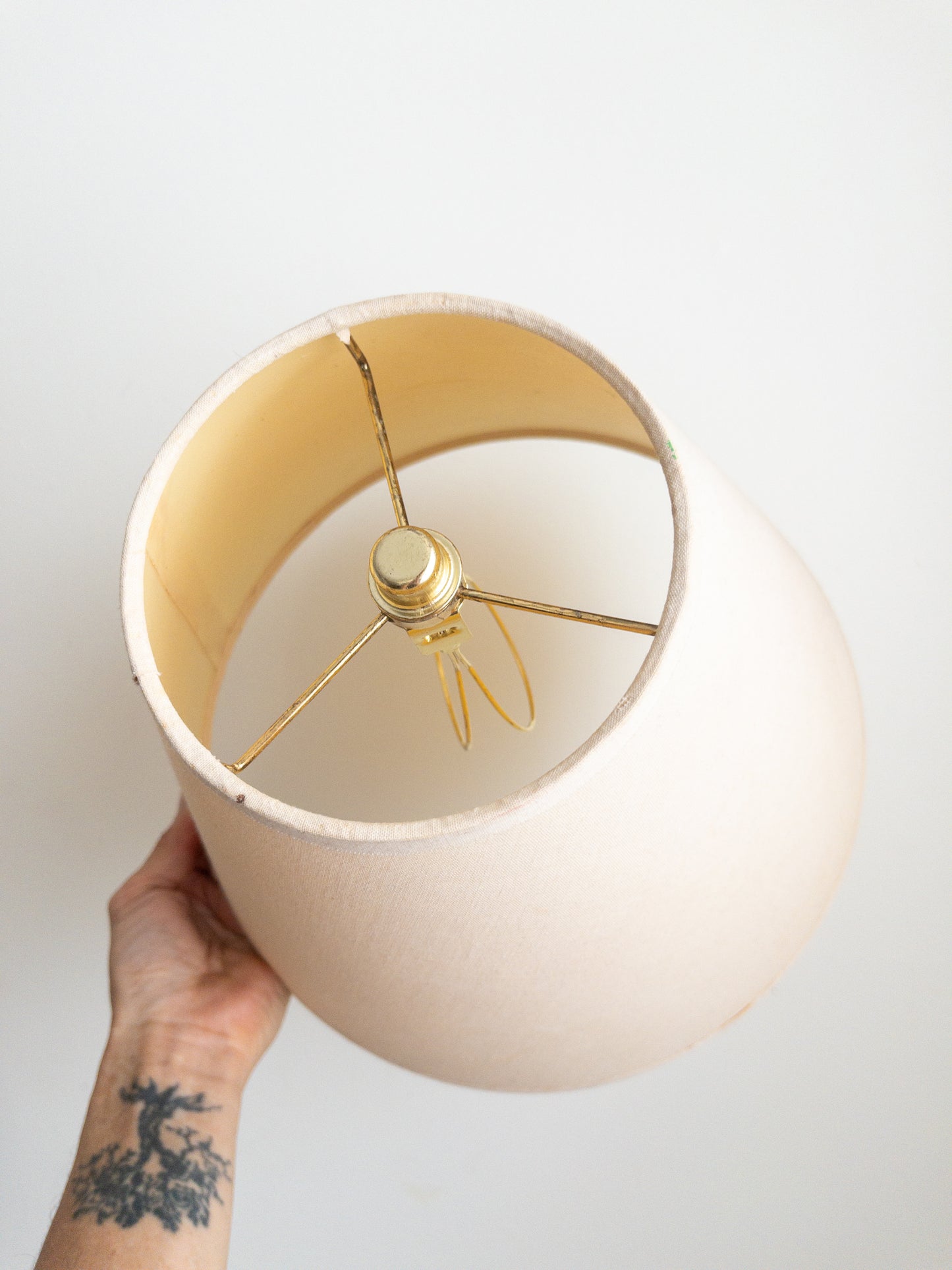 Fluted French glass lamp