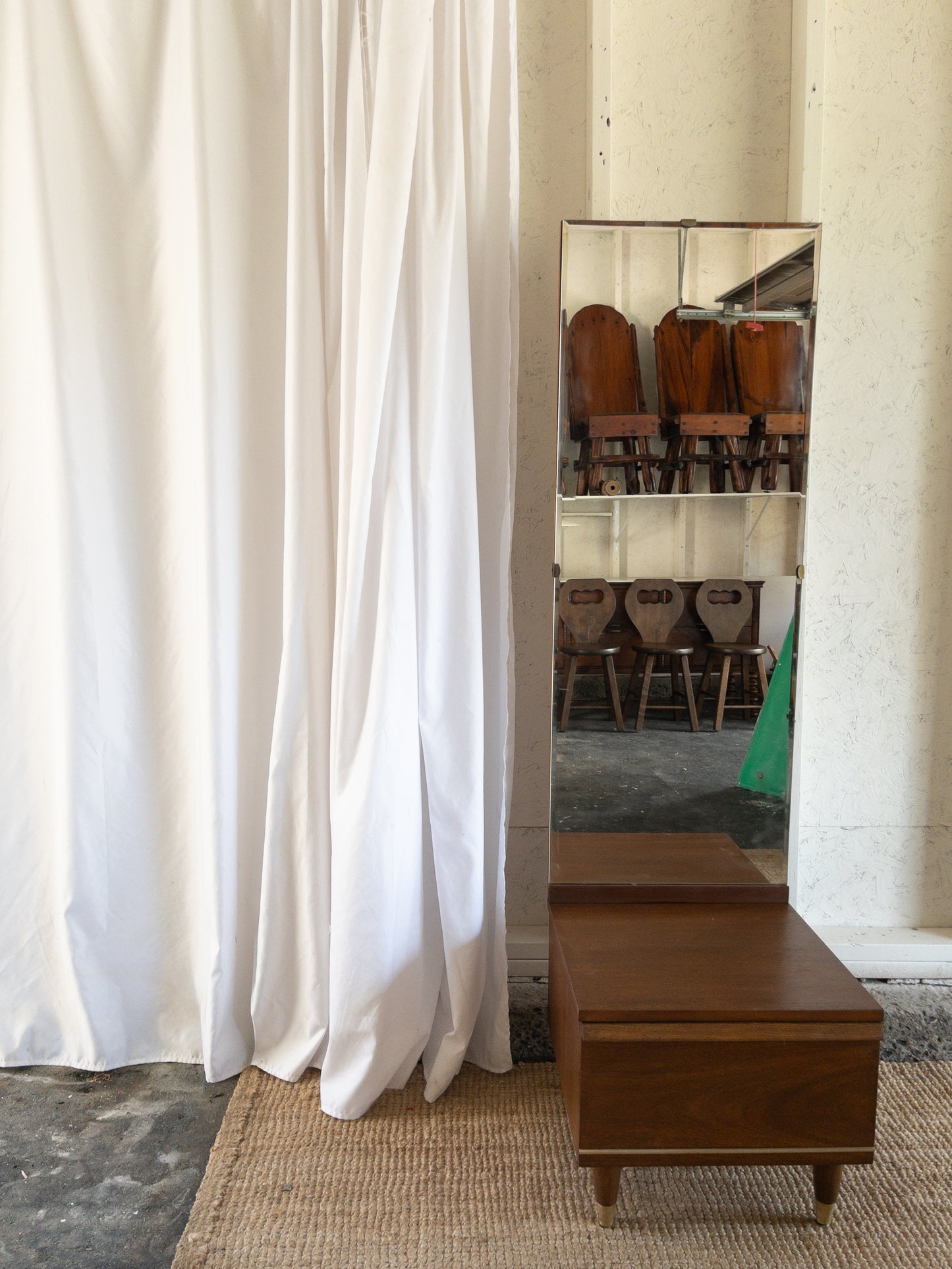 Mid-century standing mirror