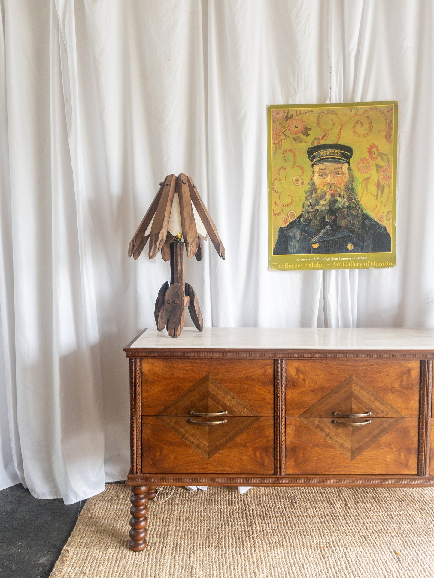 Marble top sideboard