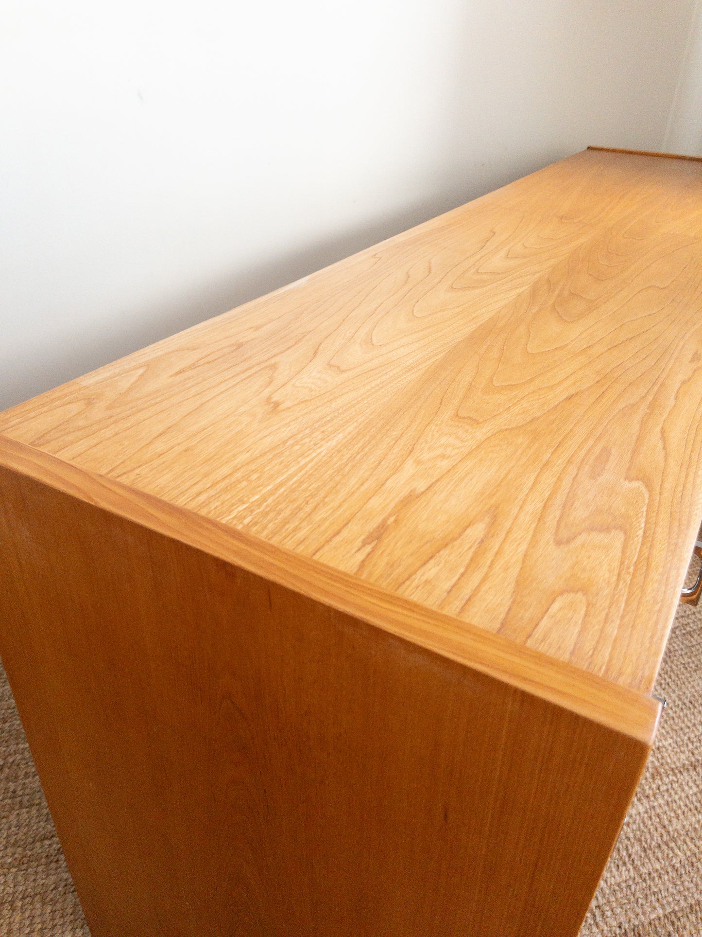 60s burl wood dresser
