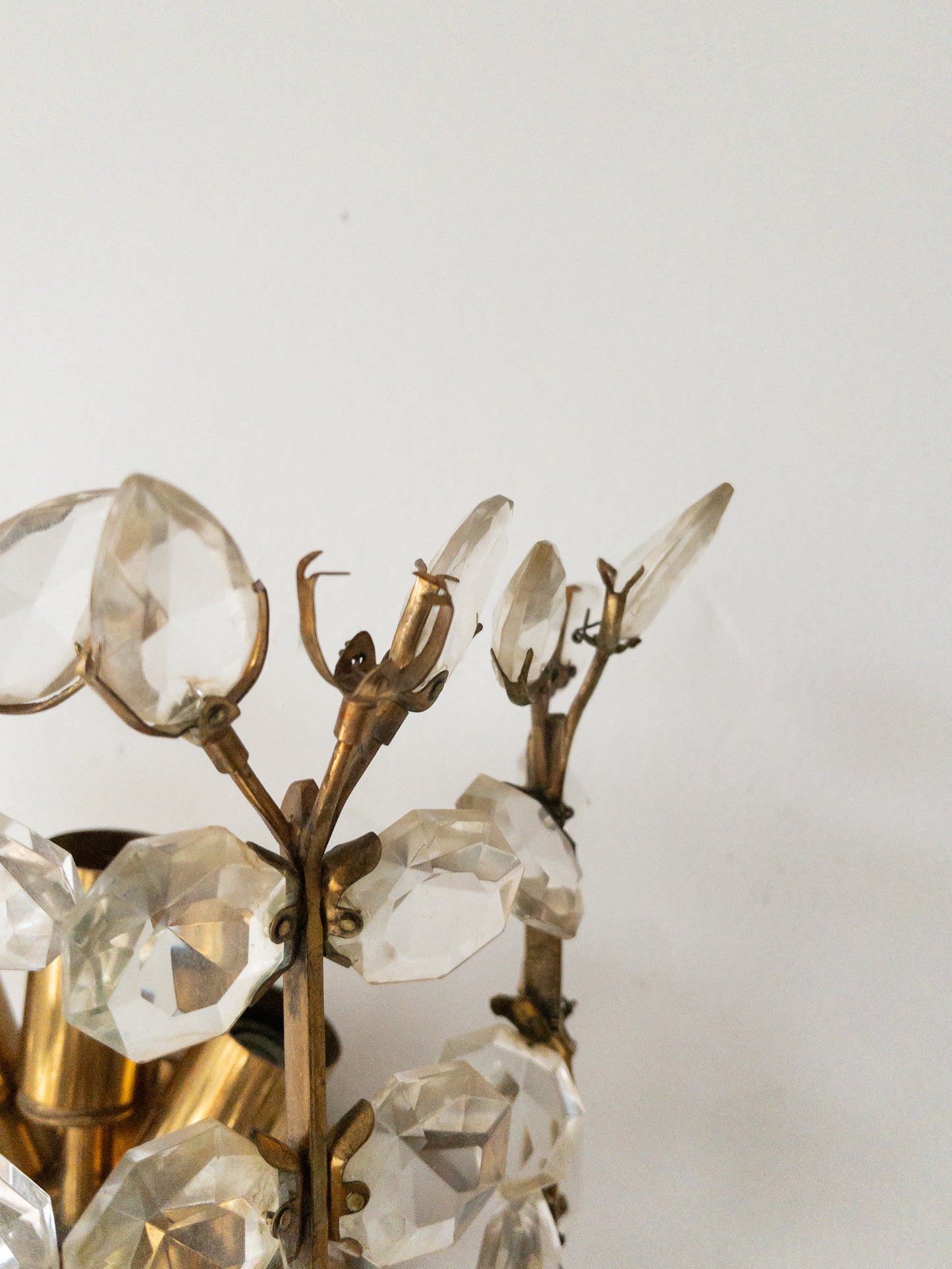 50s crystal sconces