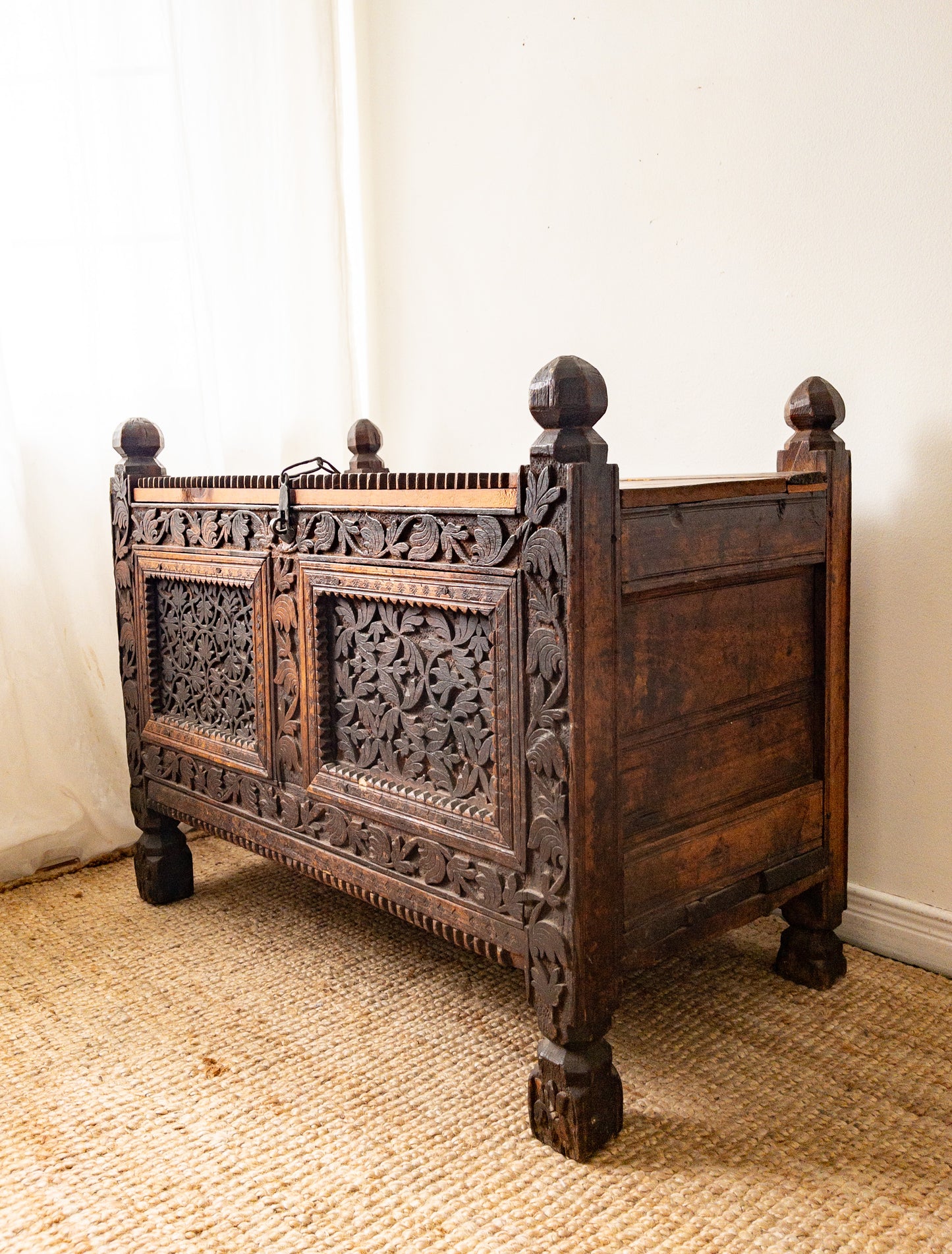 Antique carved chest